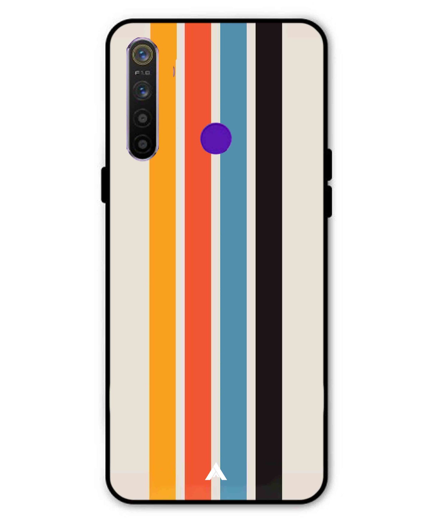 Stripe Pattern 2 Metal Back Cover Phone Case for Realme Narzo 10