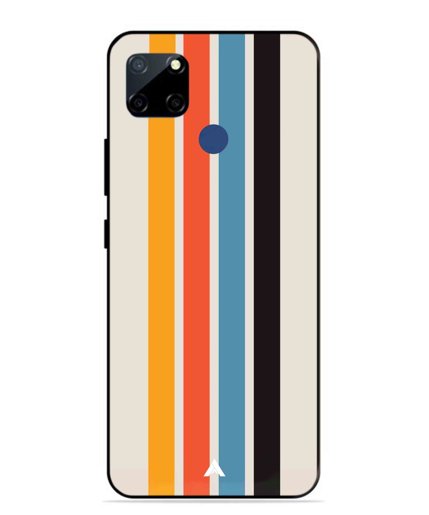 Stripe Pattern 2 Metal Back Cover Phone Case for Realme Narzo 20