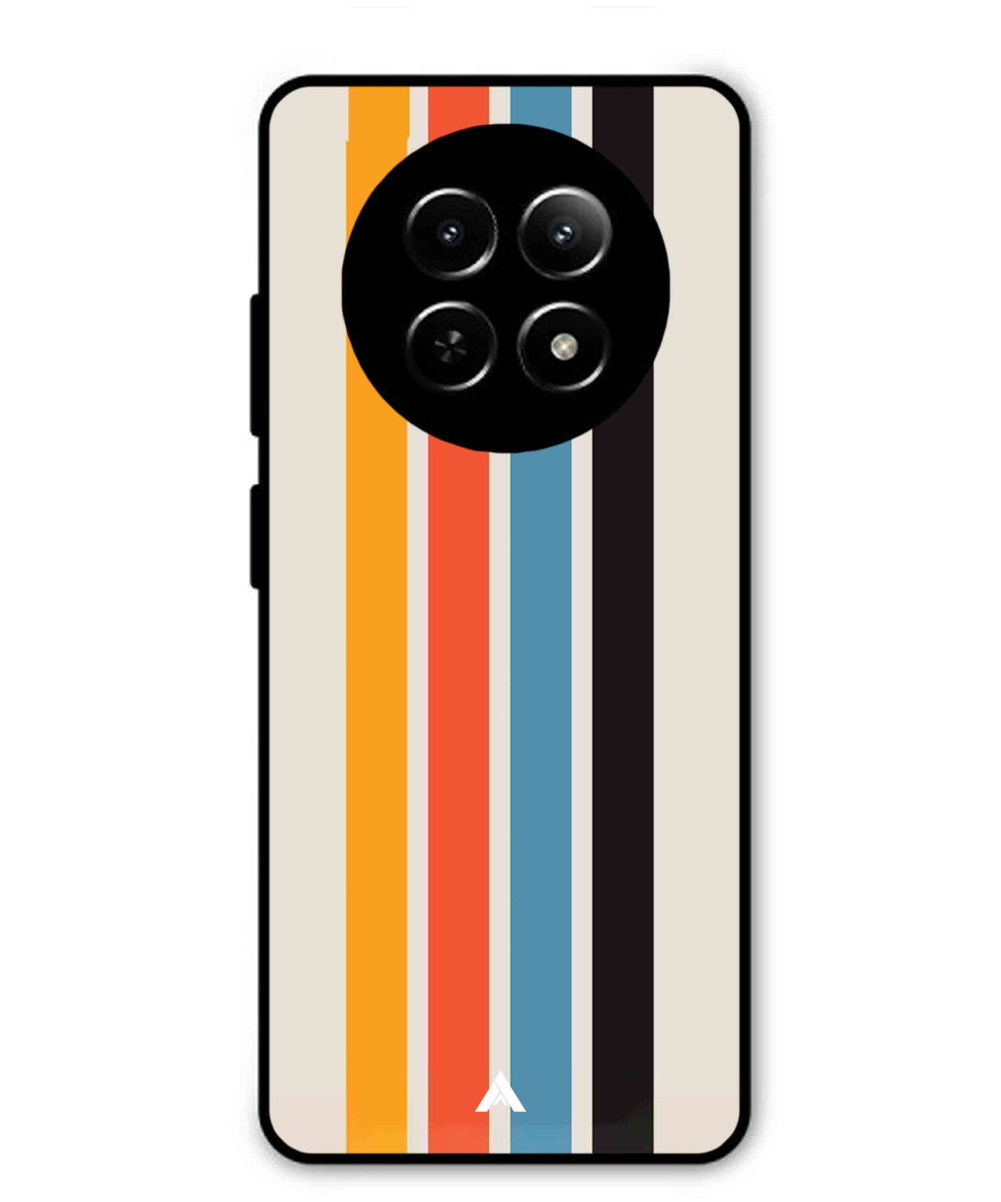 Stripe Pattern 2 Metal Back Cover Phone Case for Realme Narzo N65