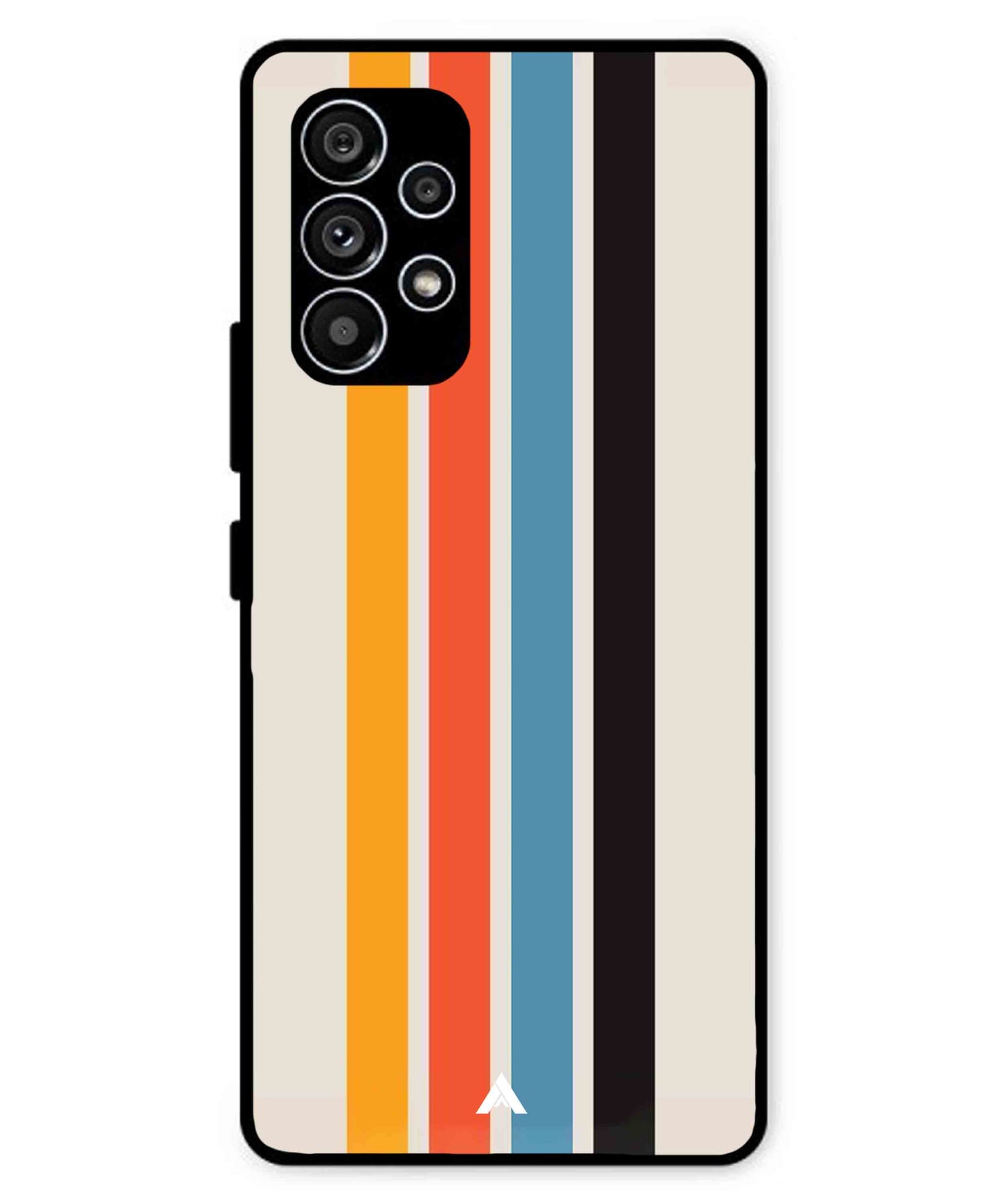 Stripe Pattern 2 Metal Back Cover Phone Case for Samsung Galaxy A53