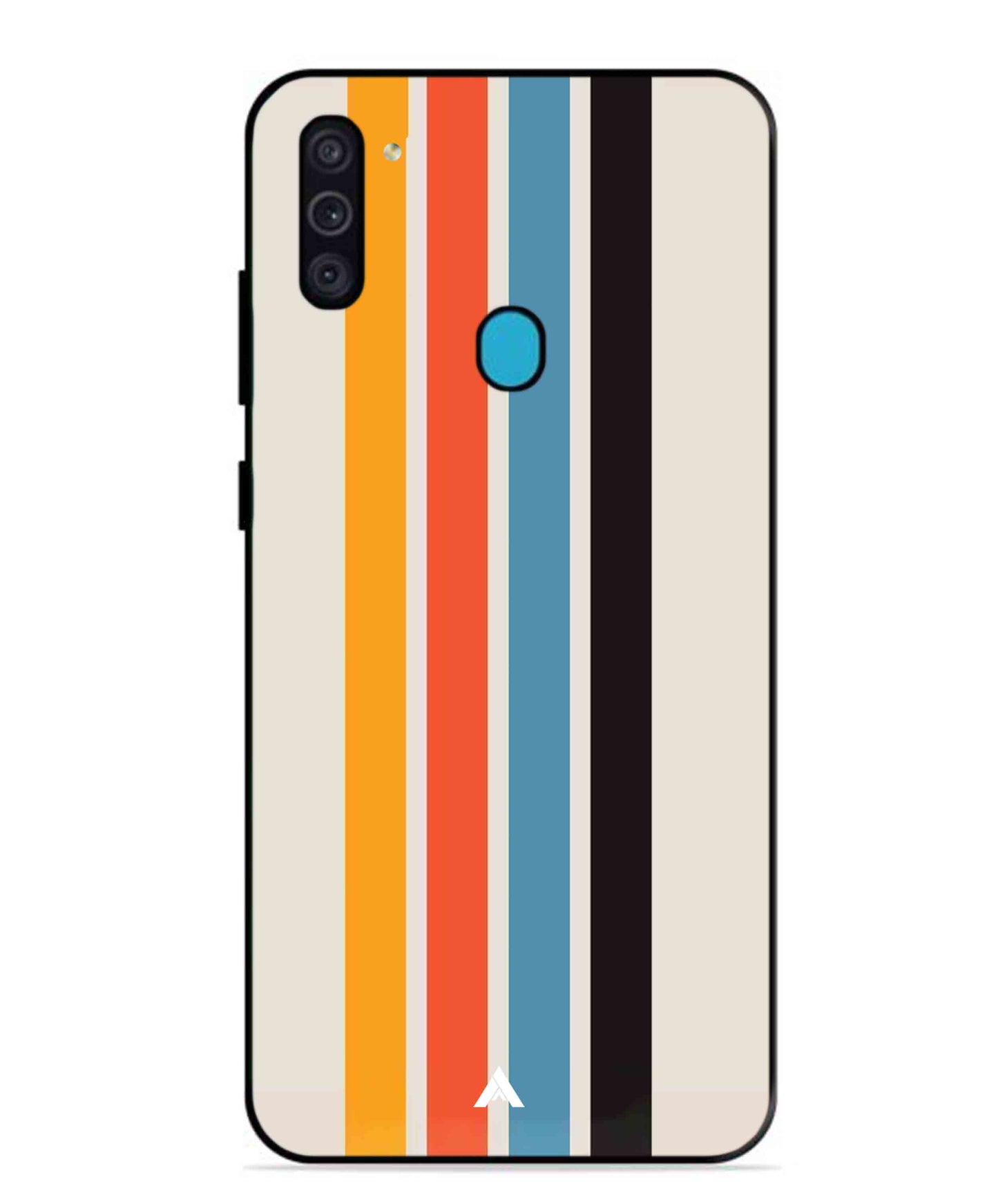 Stripe Pattern 2 Metal Back Cover Phone Case for Samsung Galaxy M11