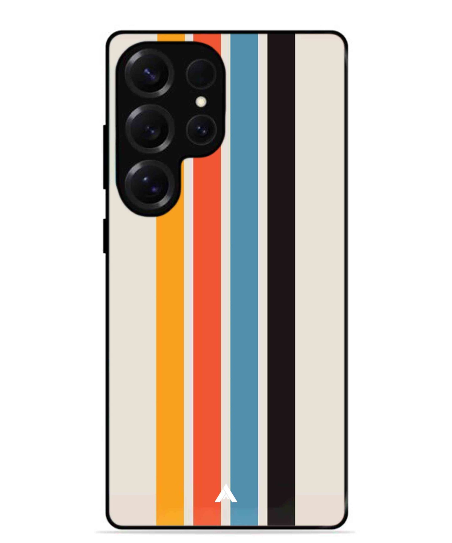 Stripe Pattern 2 Metal Back Cover Phone Case for Samsung Galaxy S25 Ultra