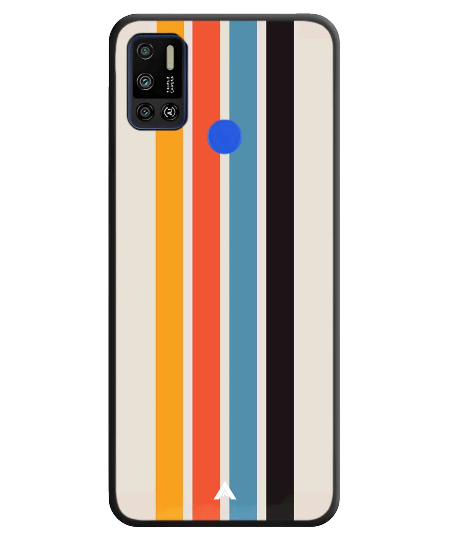 Stripe Pattern 2 Metal Back Cover Phone Case for Tecno Spark 6 Air