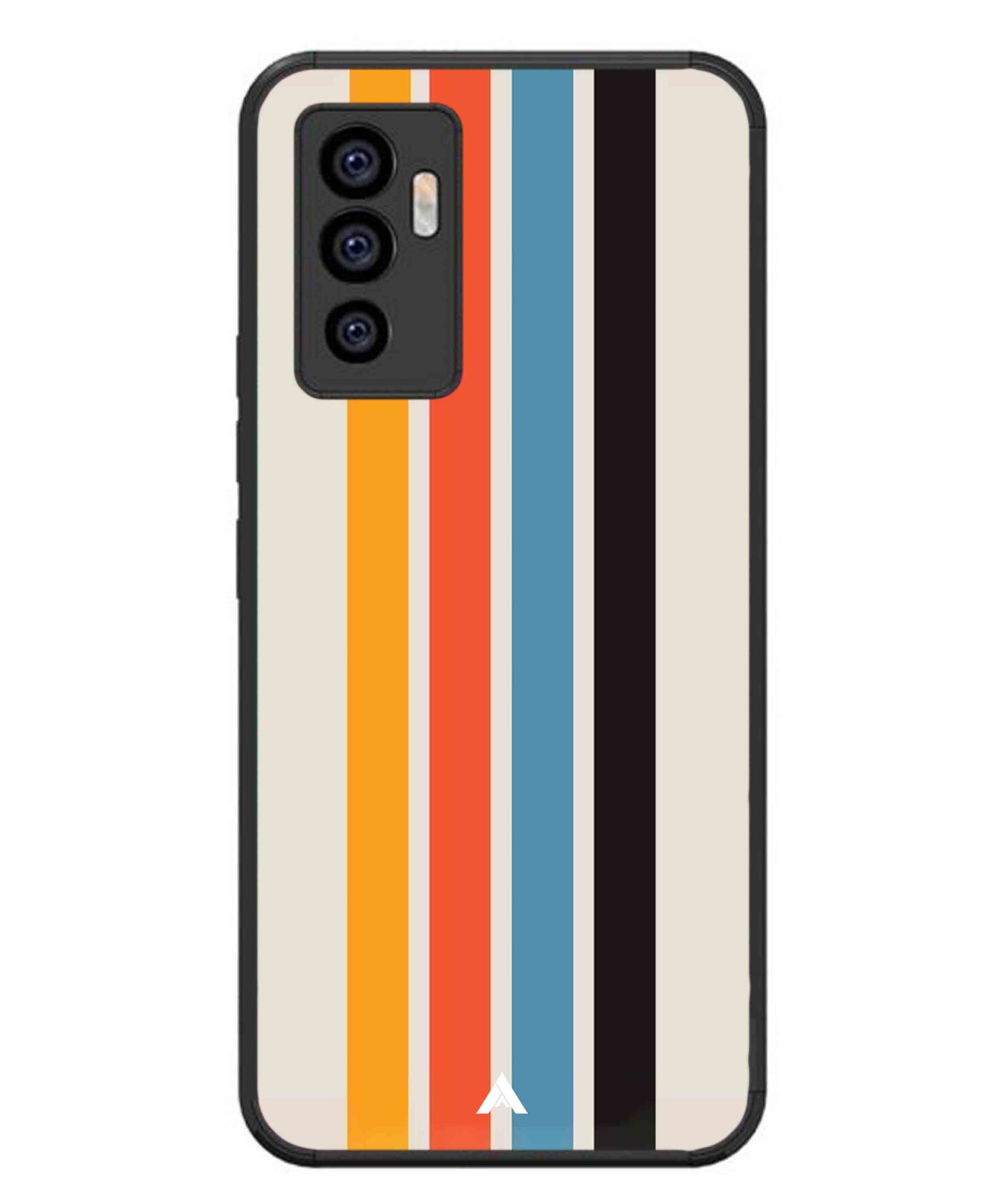 Stripe Pattern 2 Metal Back Cover Phone Case for Vivo T1