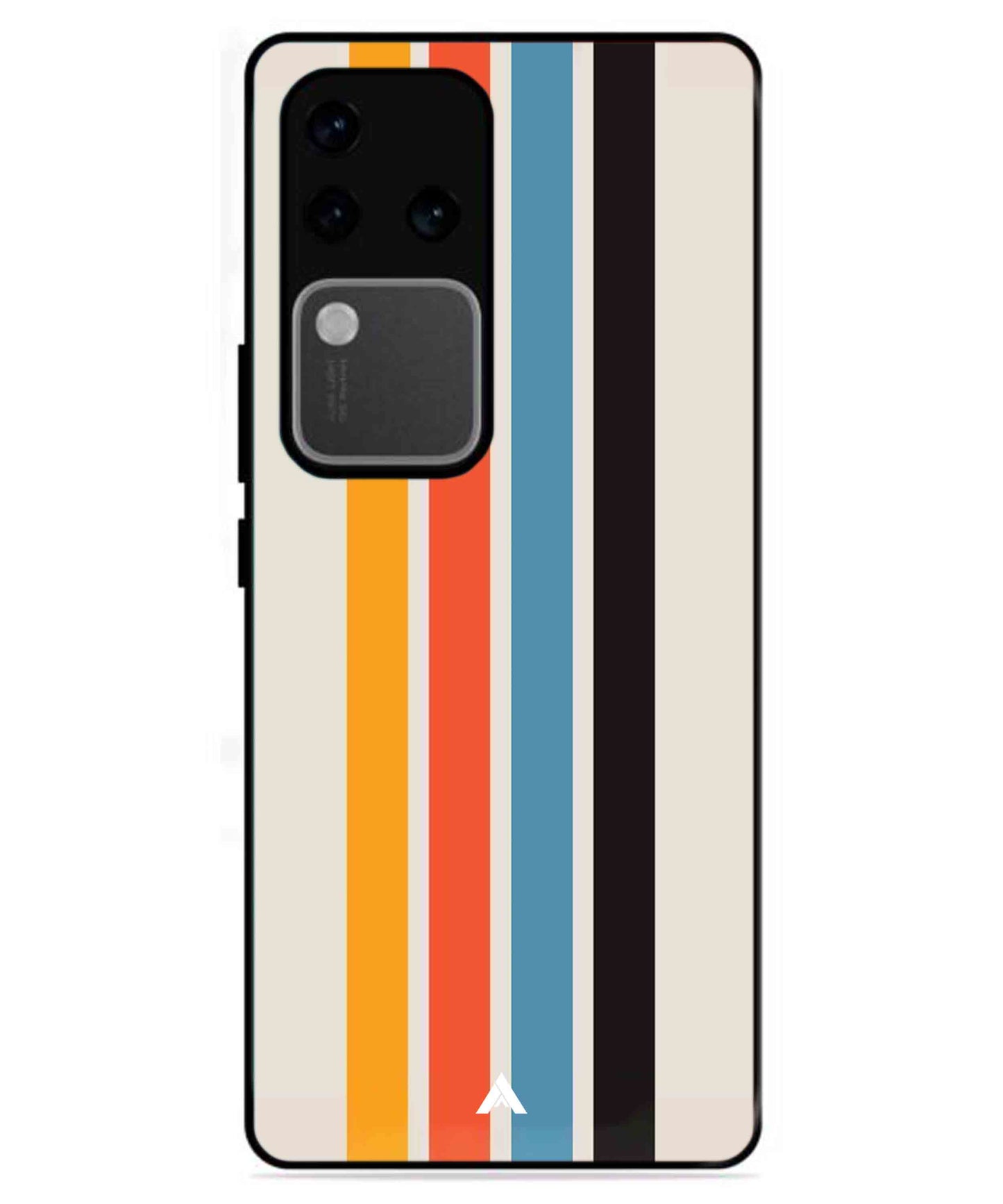Stripe Pattern 2 Metal Back Cover Phone Case for Vivo v30 Pro