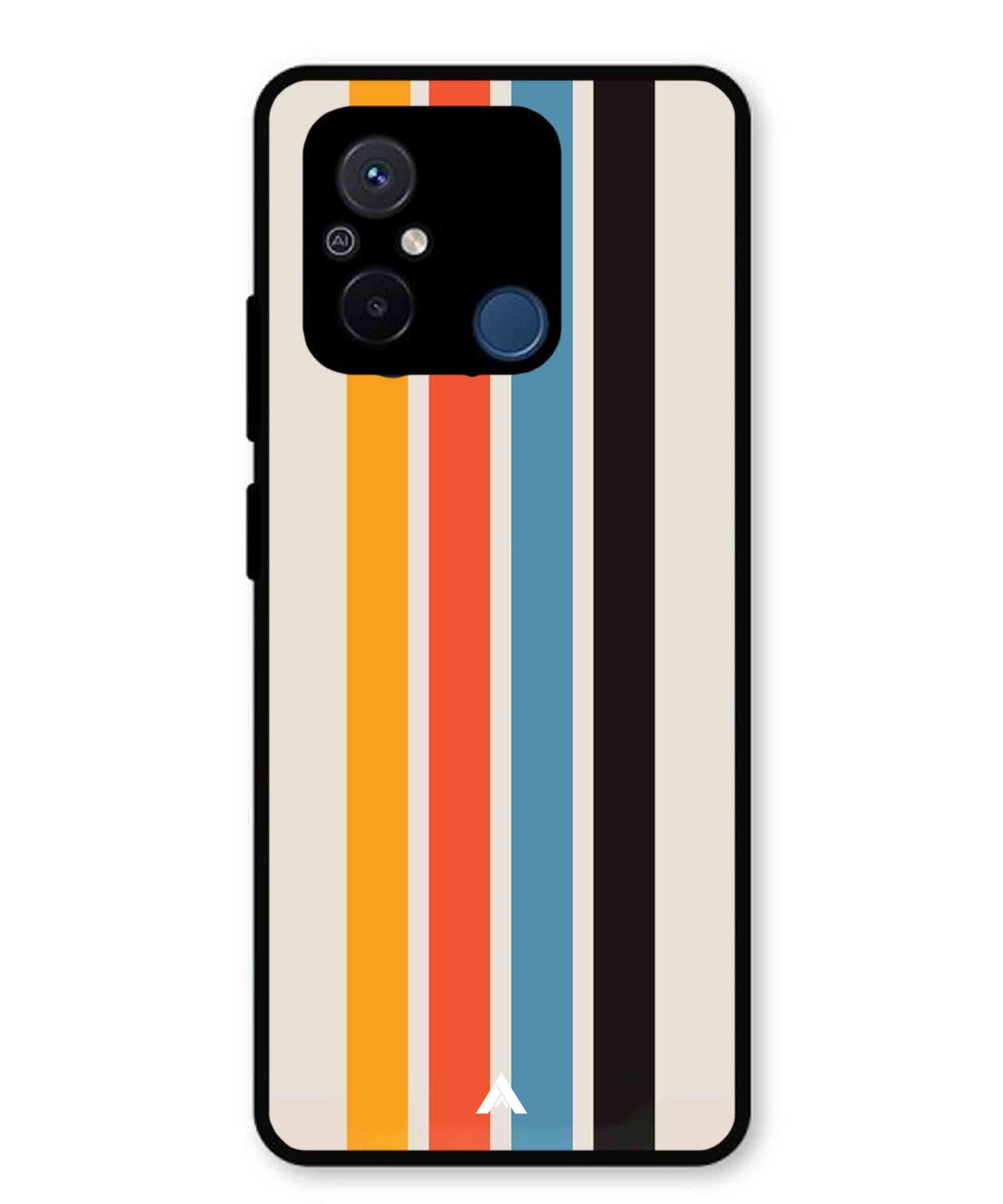 Stripe Pattern 2 Metal Back Cover Phone Case for Xiaomi Redmi 12C