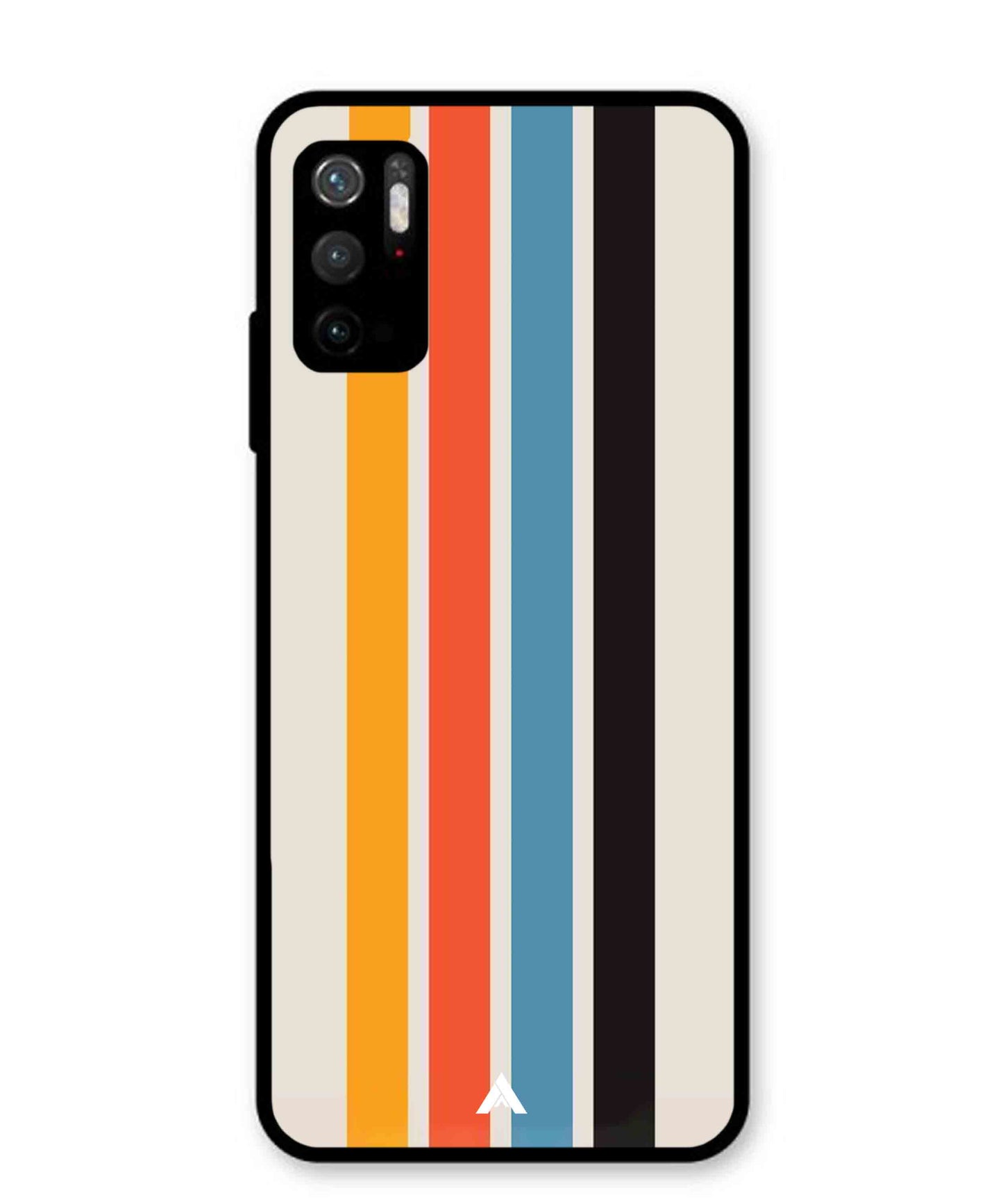 Stripe Pattern 2 Metal Back Cover Phone Case for Xiaomi Redmi Note 10T