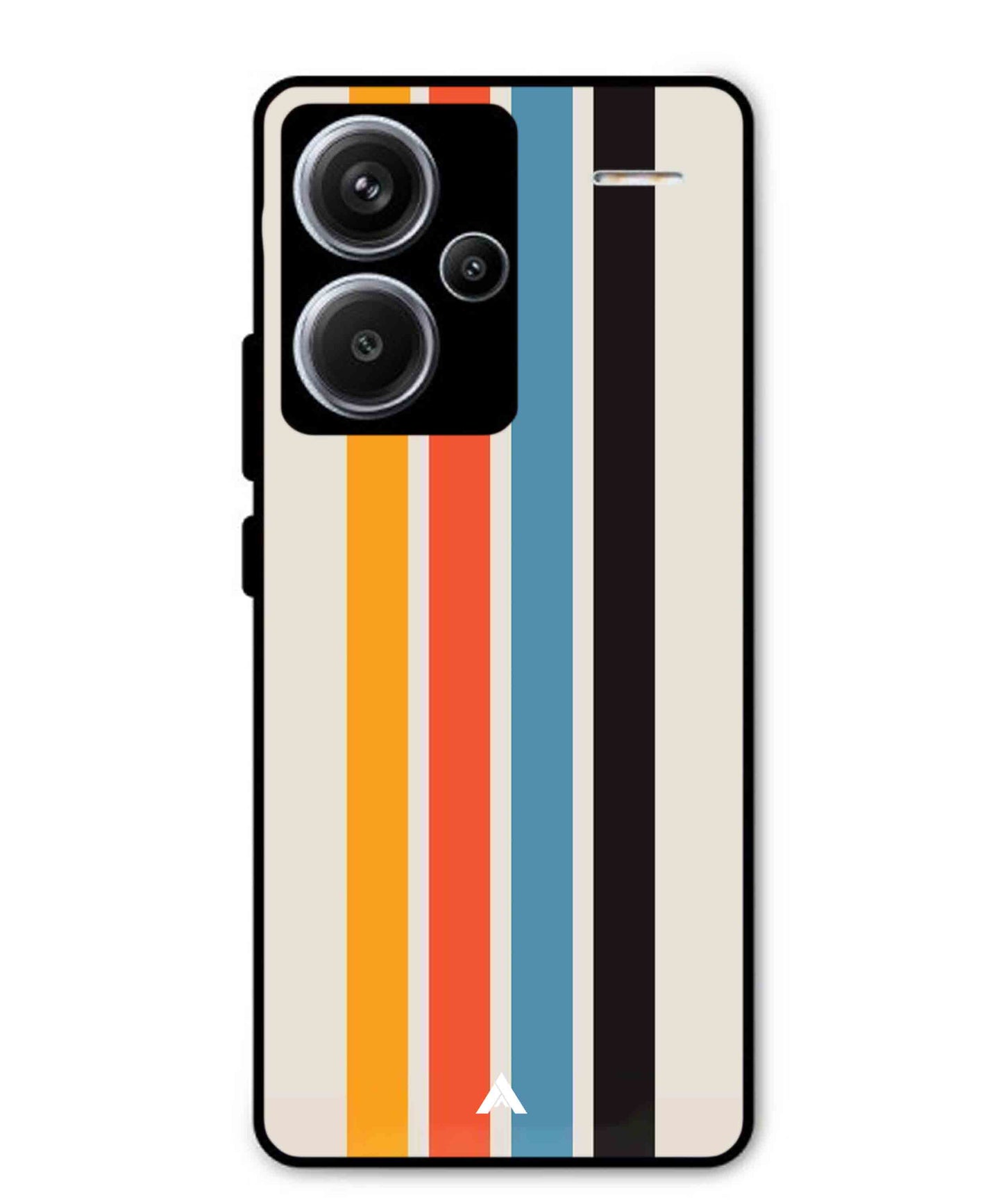 Stripe Pattern 2 Metal Back Cover Phone Case for Xiaomi Redmi Note 13 Pro Plus