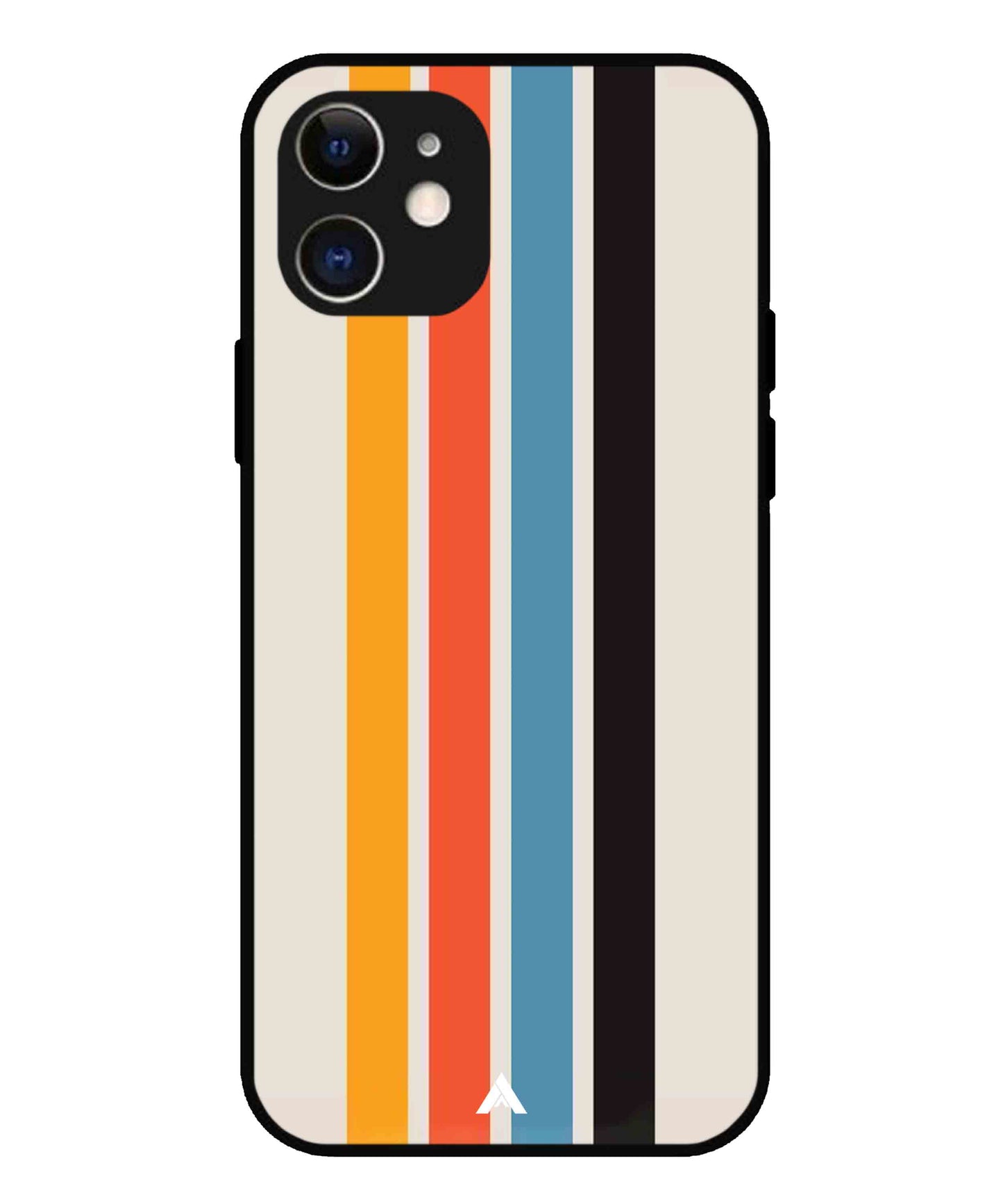 Stripe Pattern 2 Metal Back Cover Phone Case for iPhone 12