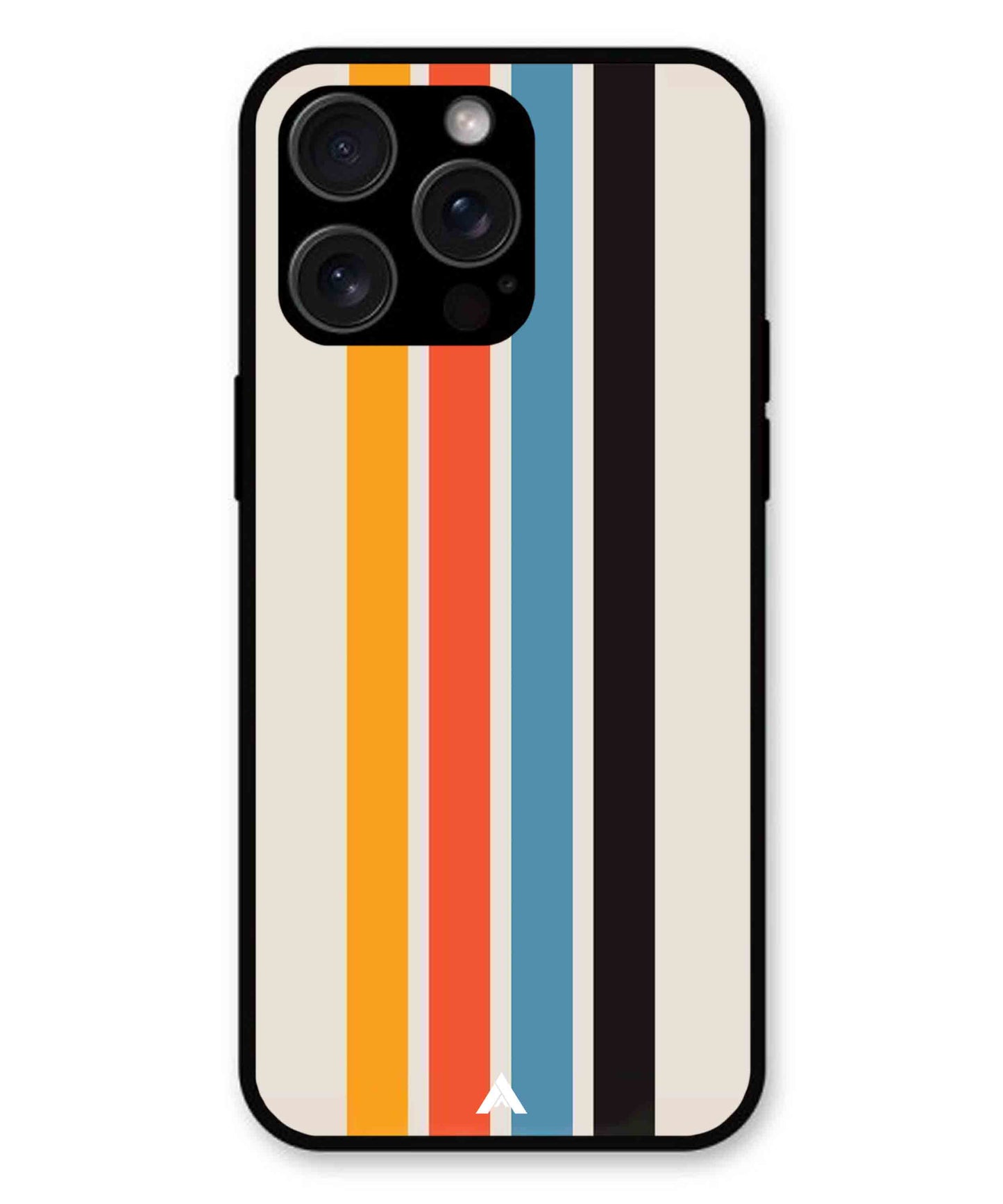 Stripe Pattern 2 Metal Back Cover Phone Case for iPhone 13 Pro Max