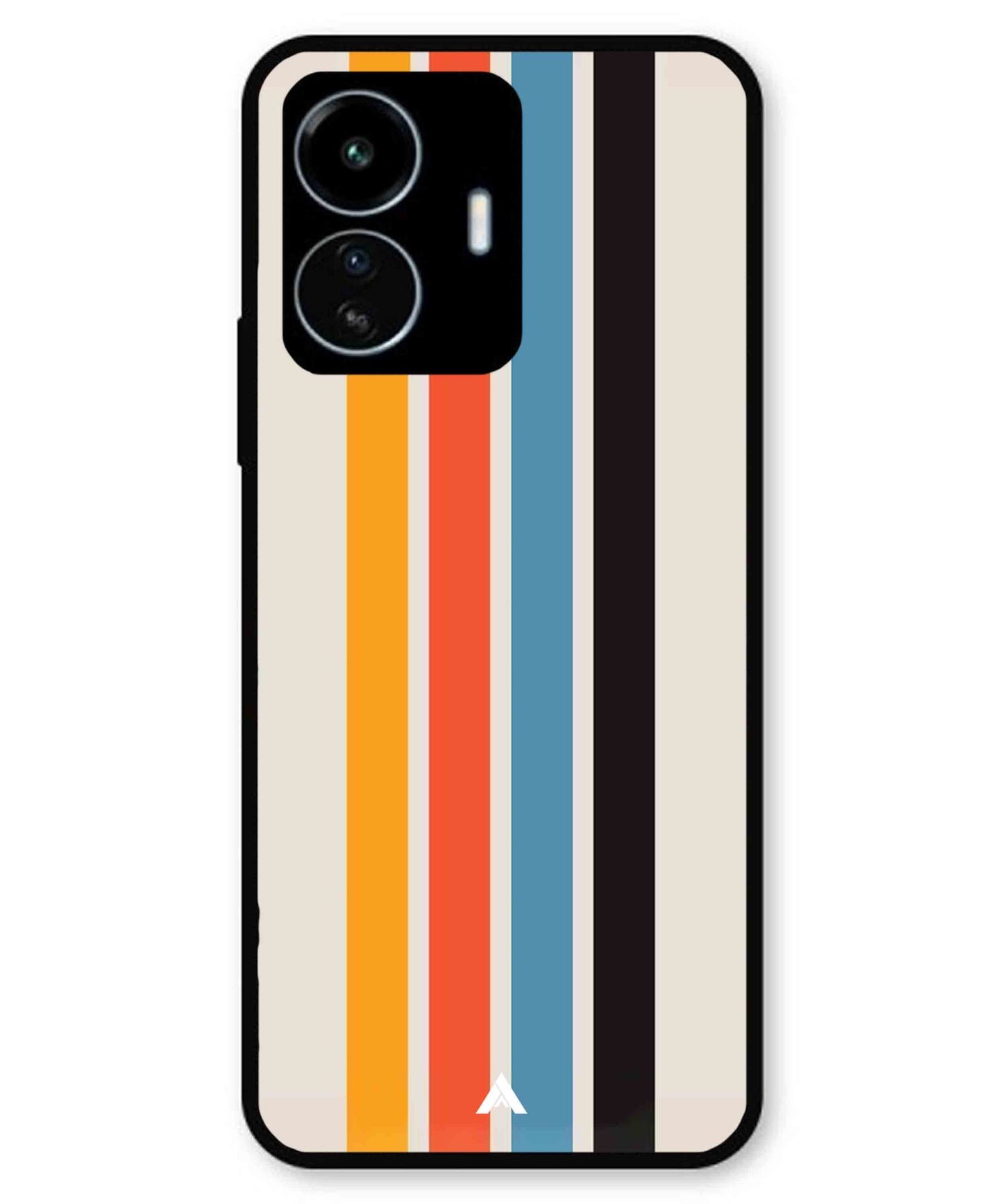 Stripe Pattern 2 Metal Back Cover Phone Case for iQOO Z6 Lite