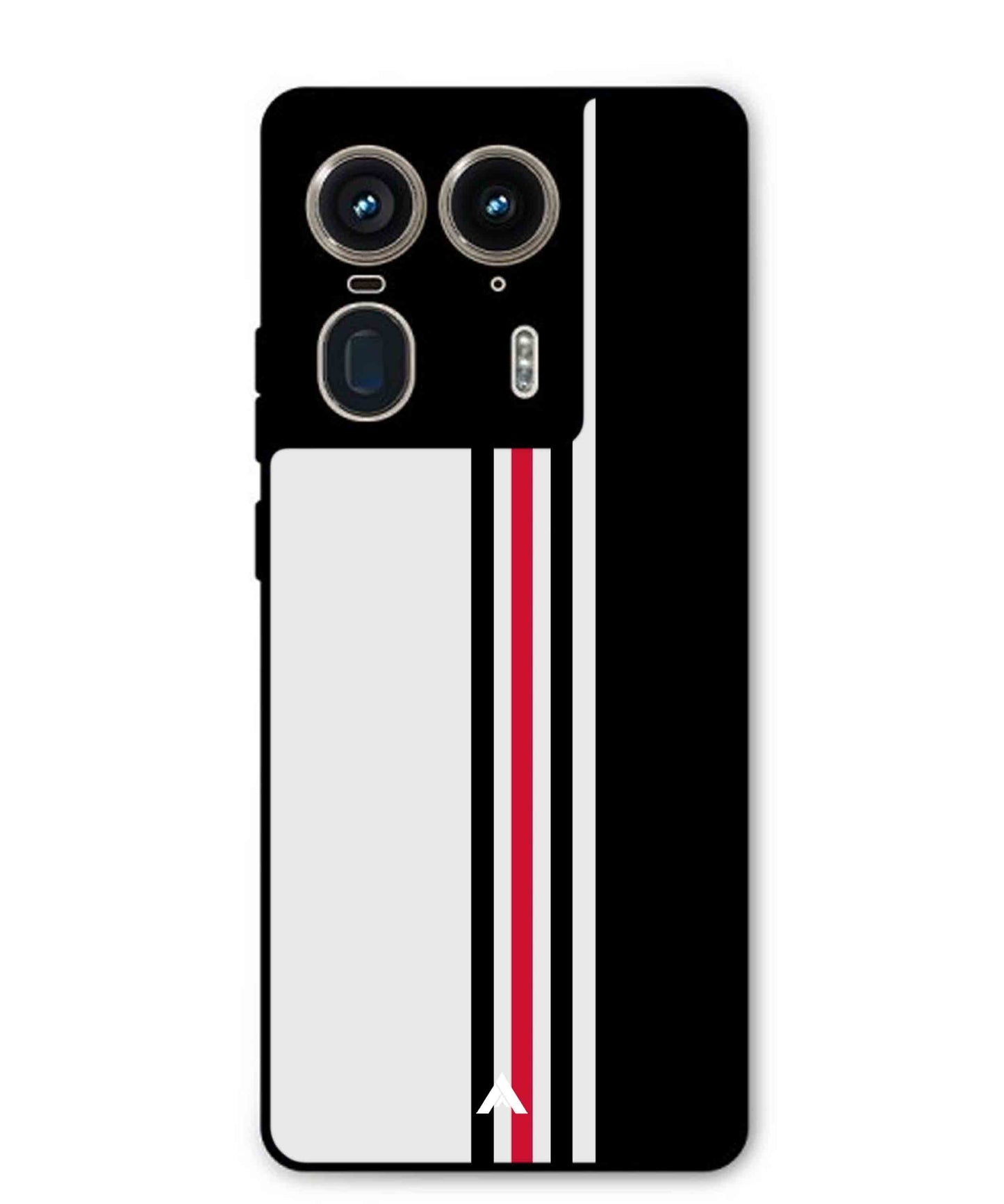Stripe Pattern 3 Metal Back Cover Phone Case for Moto Edge 50 Ultra