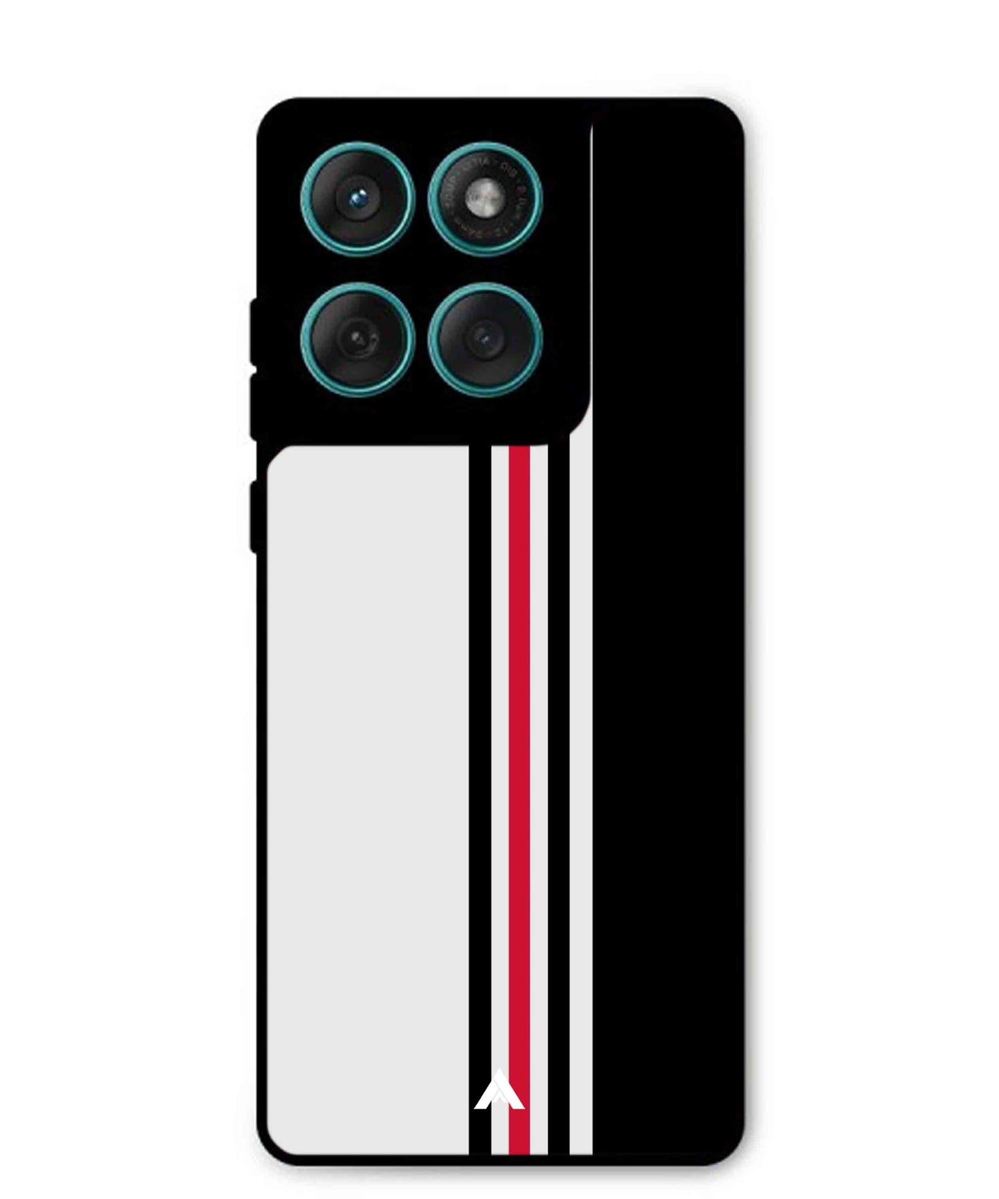 Stripe Pattern 3 Metal Back Cover Phone Case for Moto Edge 60 Fusion
