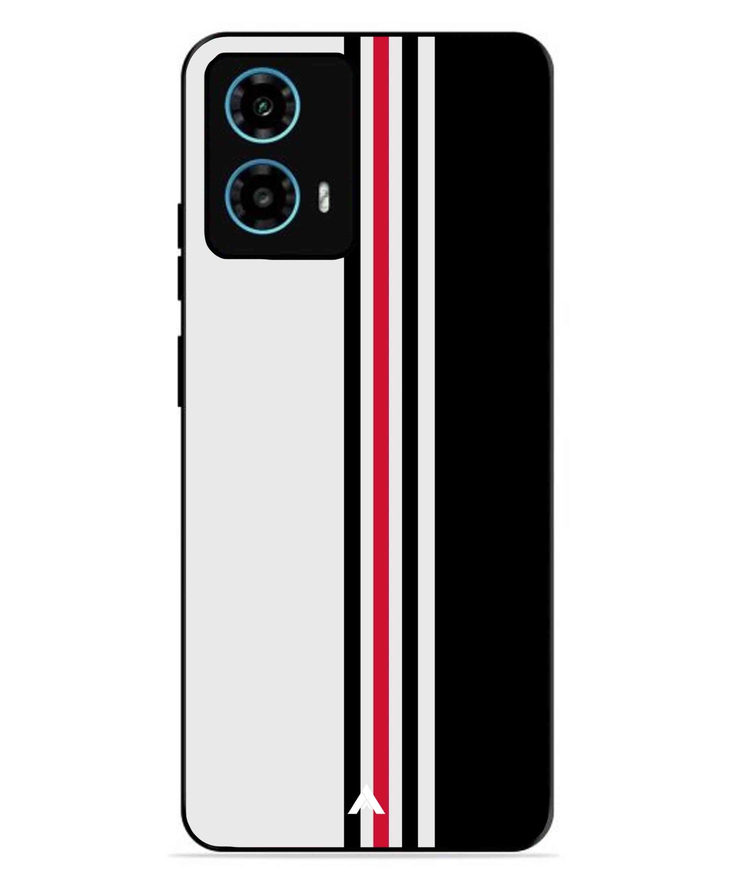 Stripe Pattern 3 Metal Back Cover Phone Case for Moto G34