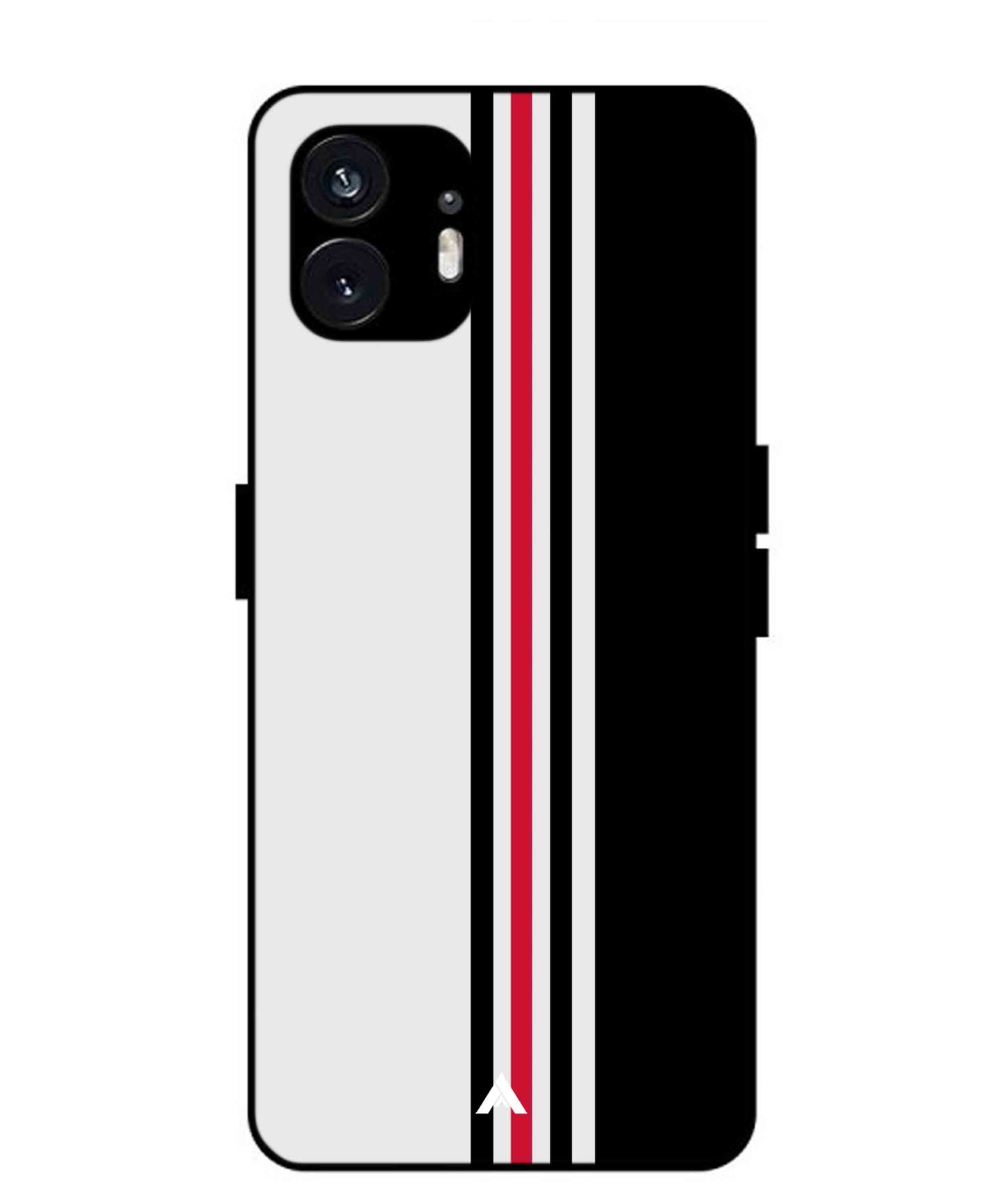 Stripe Pattern 3 Metal Back Cover Phone Case for Nothing Phone 2a
