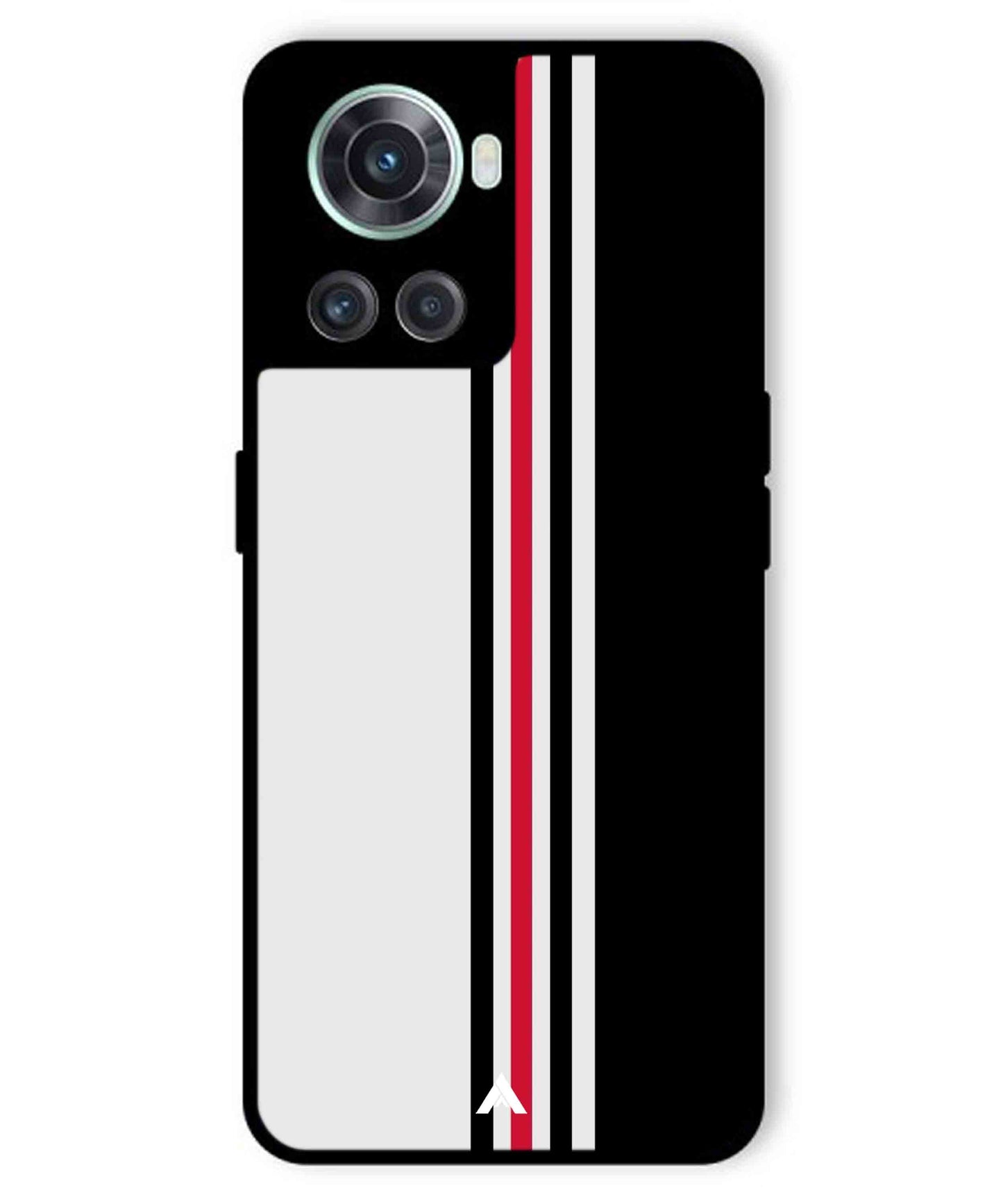Stripe Pattern 3 Metal Back Cover Phone Case for Oneplus 10R
