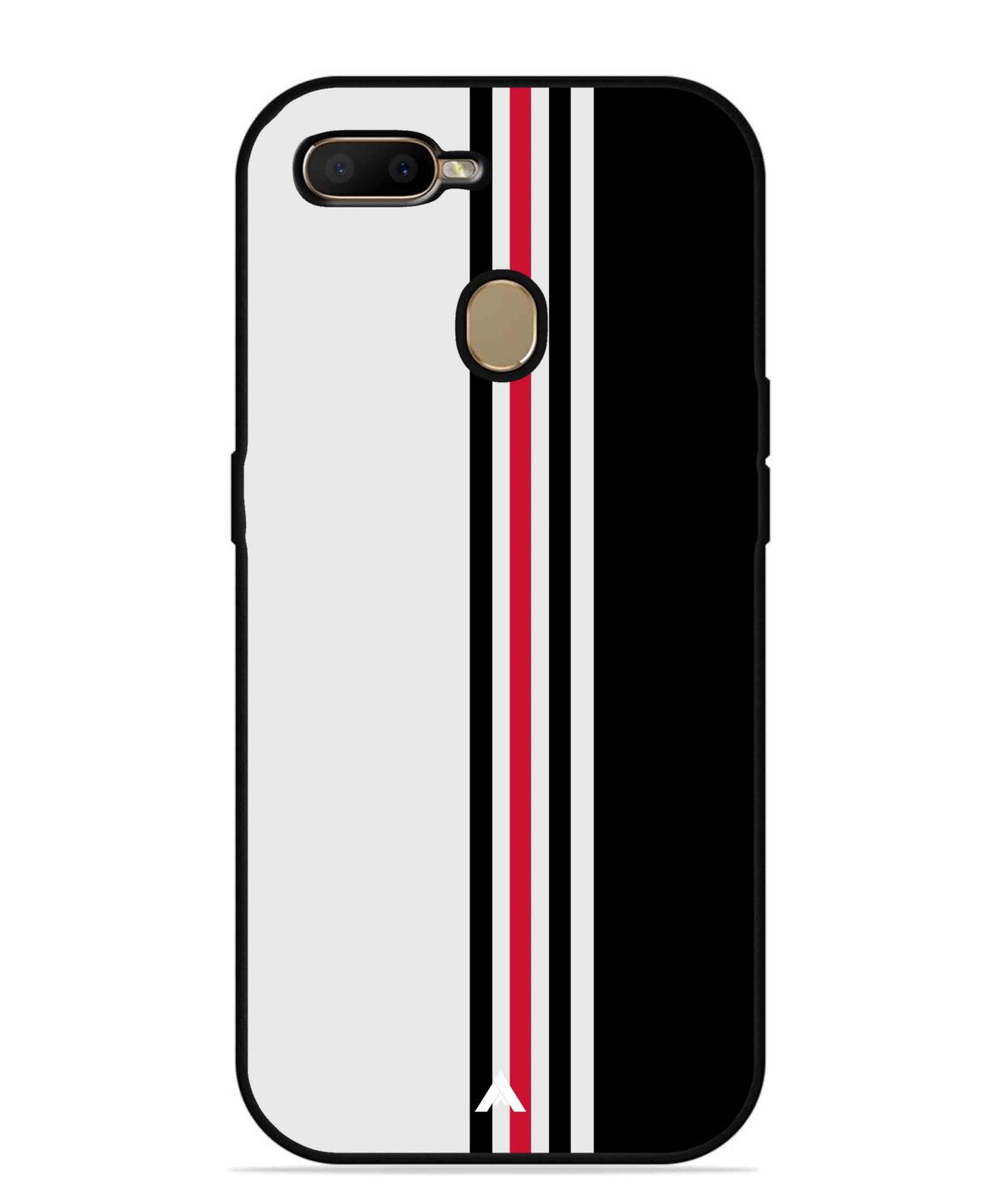 Stripe Pattern 3 Metal Back Cover Phone Case for Oppo A11K