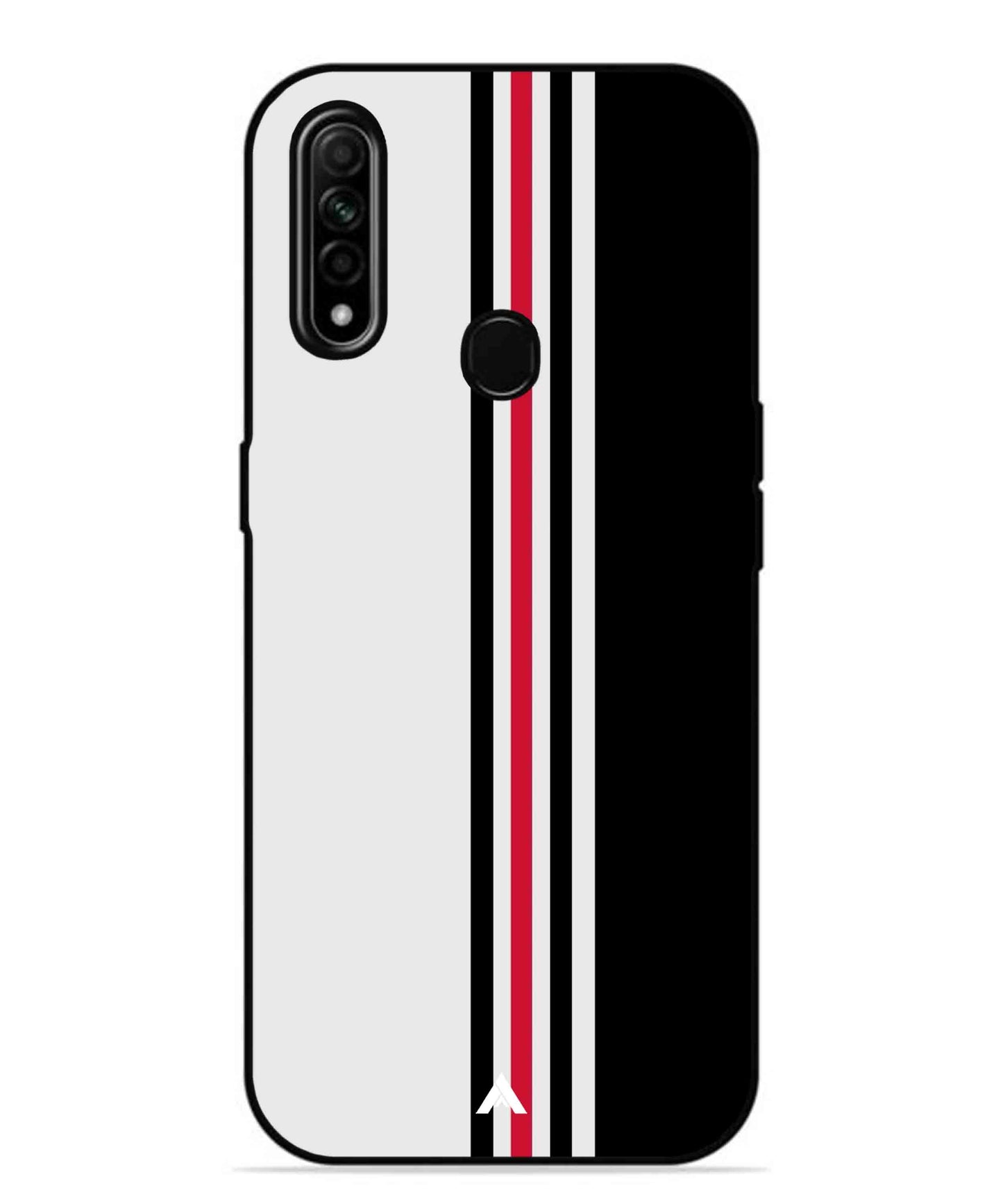 Stripe Pattern 3 Metal Back Cover Phone Case for Oppo A31