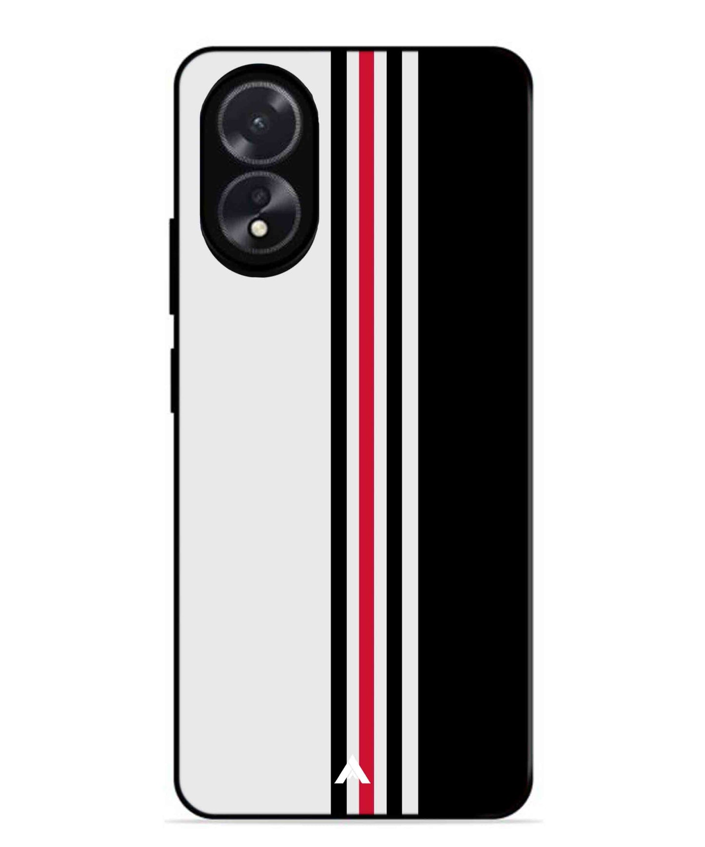 Stripe Pattern 3 Metal Back Cover Phone Case for Oppo A38