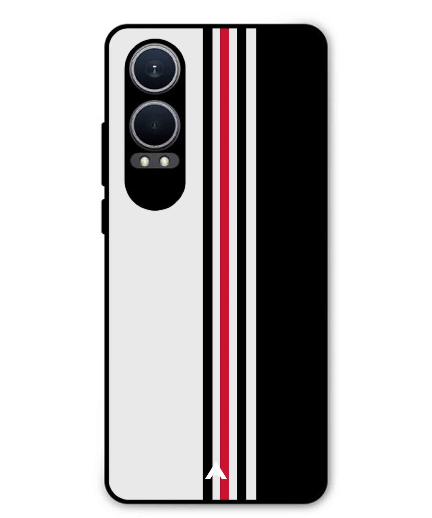 Stripe Pattern 3 Metal Back Cover Phone Case for Oppo K12x