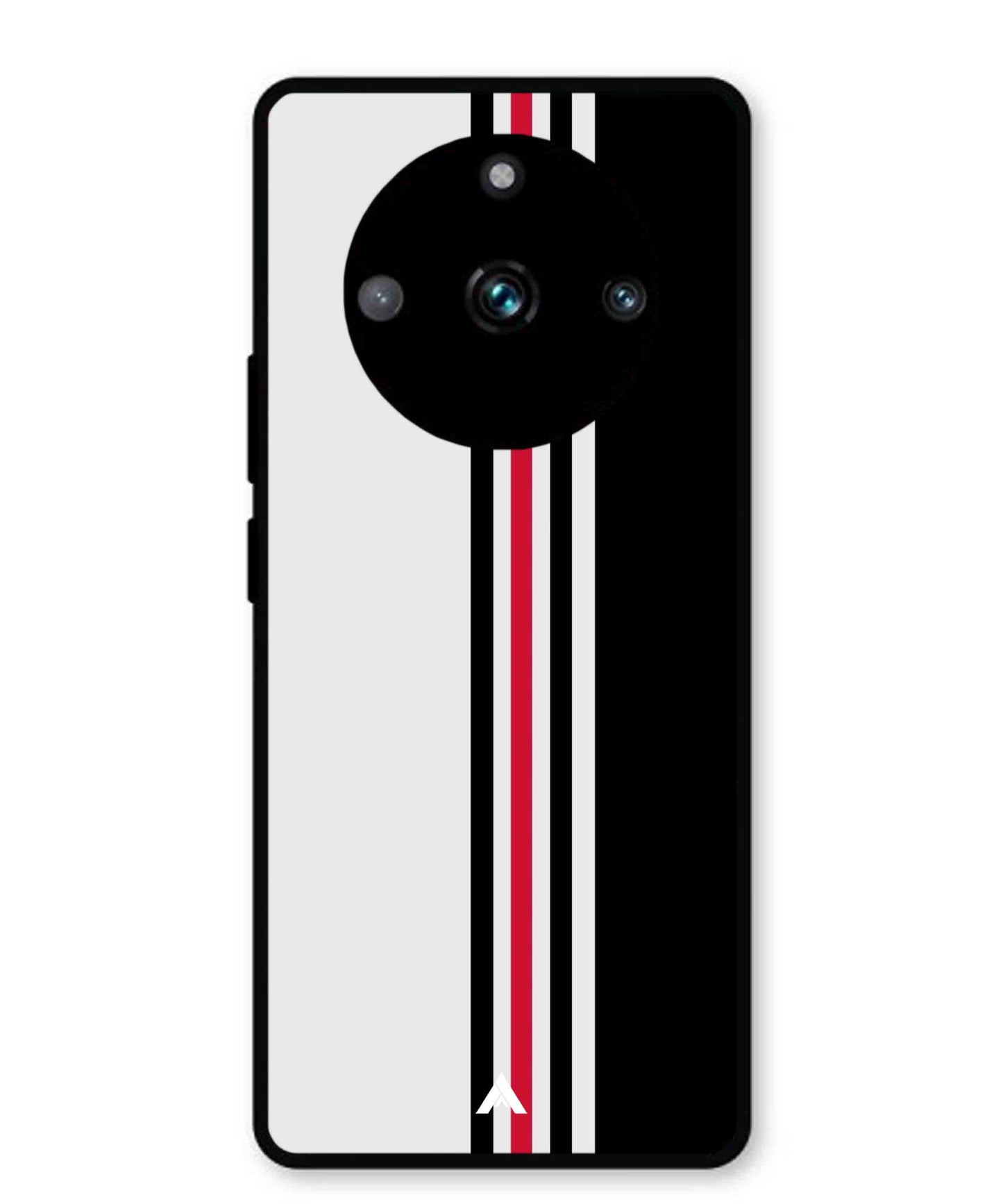 Stripe Pattern 3 Metal Back Cover Phone Case for Realme 11 Pro Plus