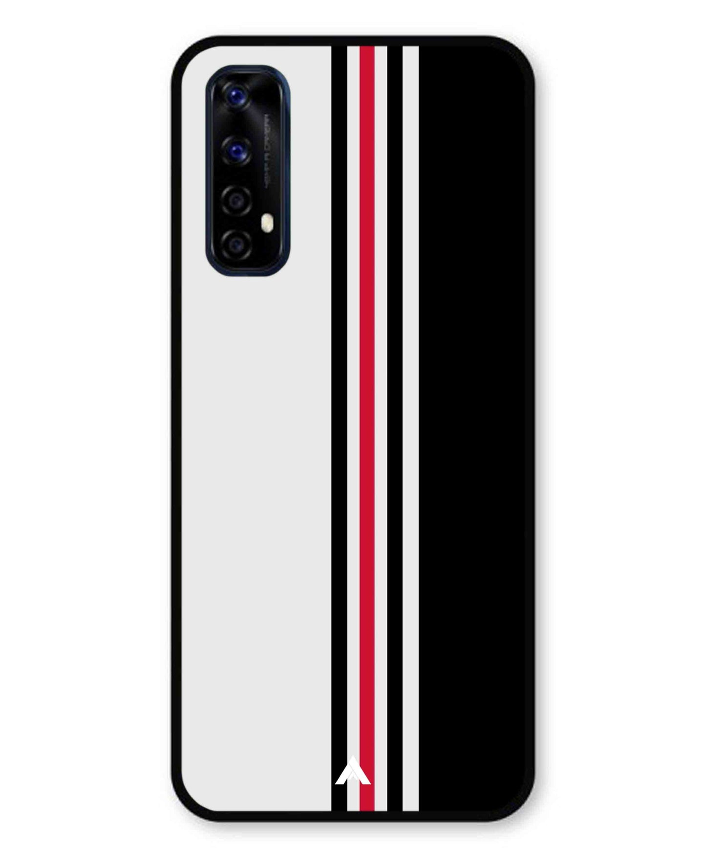 Stripe Pattern 3 Metal Back Cover Phone Case for Realme 7