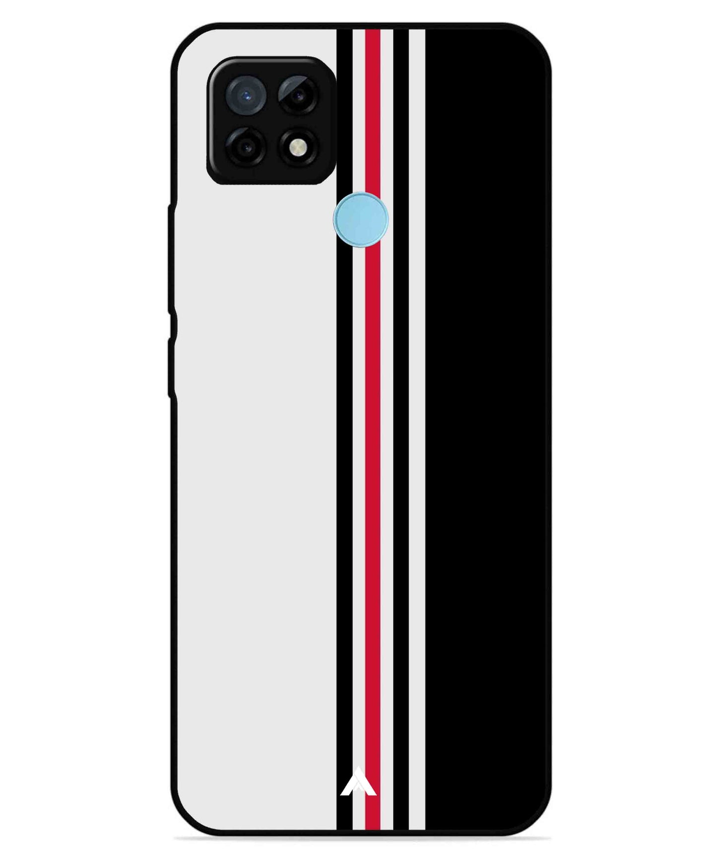 Stripe Pattern 3 Metal Back Cover Phone Case for Realme C21