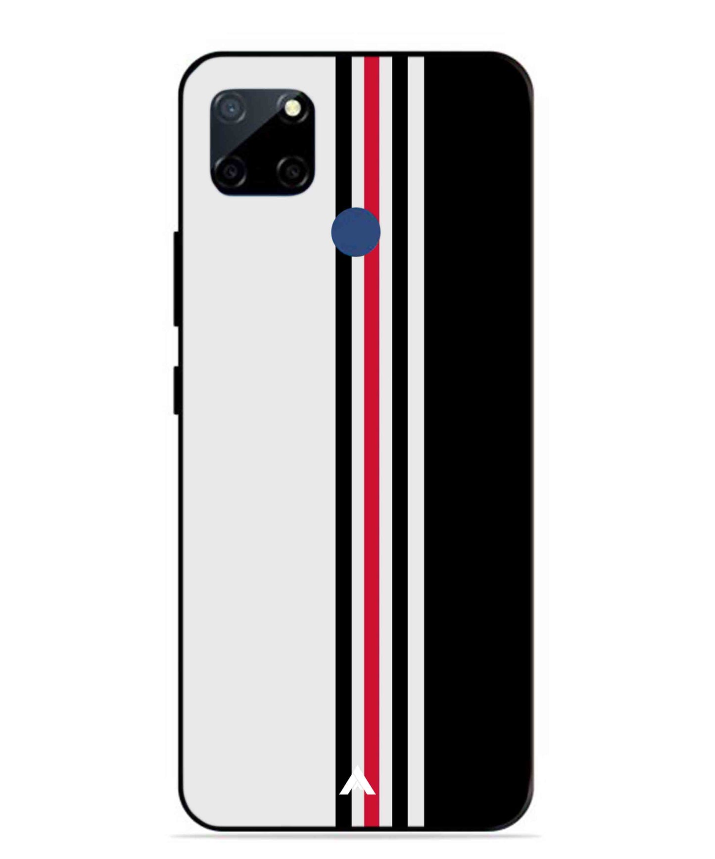 Stripe Pattern 3 Metal Back Cover Phone Case for Realme Narzo 30A