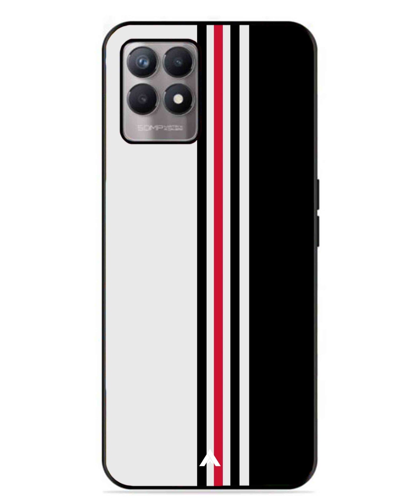 Stripe Pattern 3 Metal Back Cover Phone Case for Realme Narzo 50