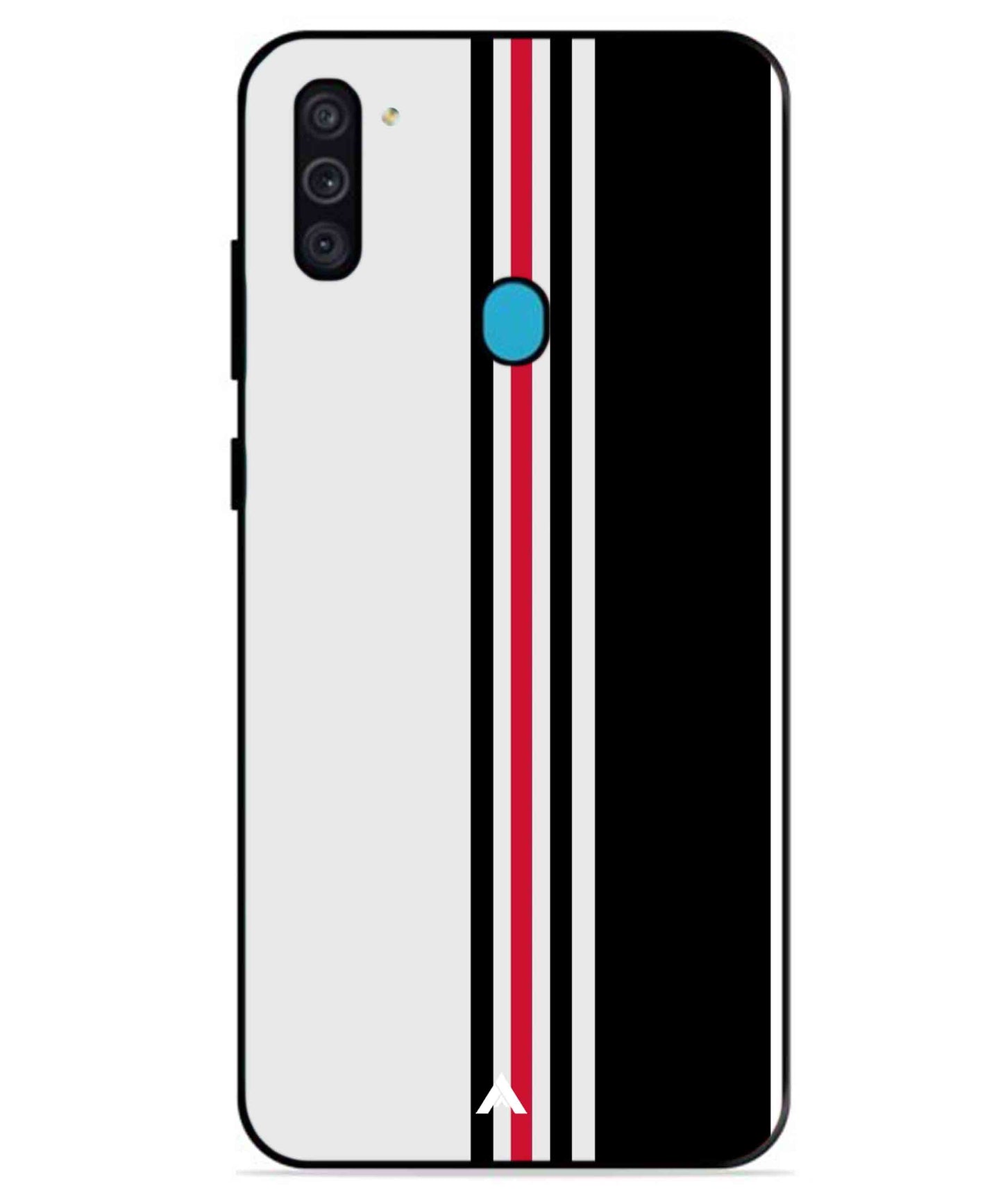 Stripe Pattern 3 Metal Back Cover Phone Case for Samsung Galaxy A11