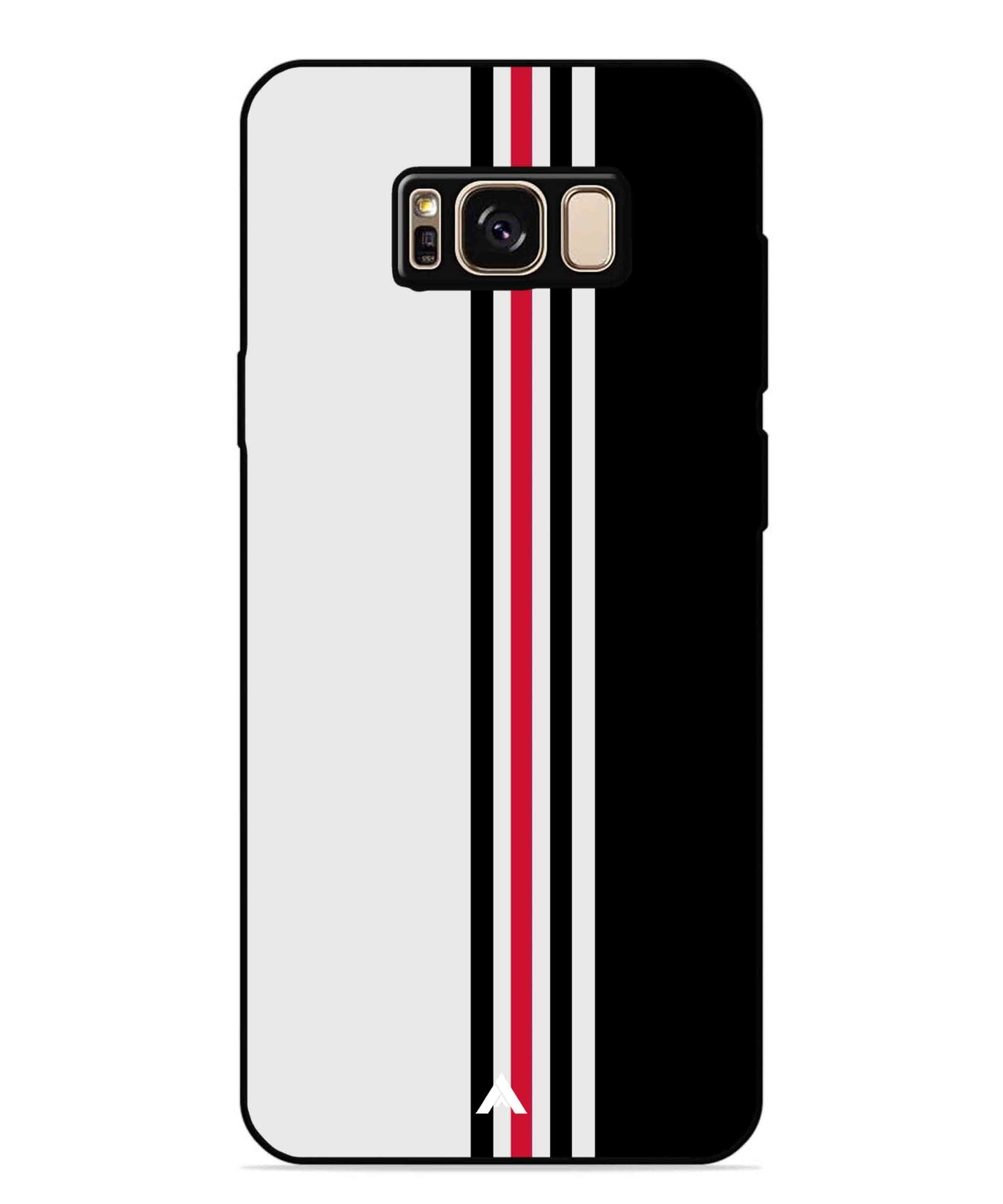 Stripe Pattern 3 Metal Back Cover Phone Case for Samsung Galaxy S8 Plus