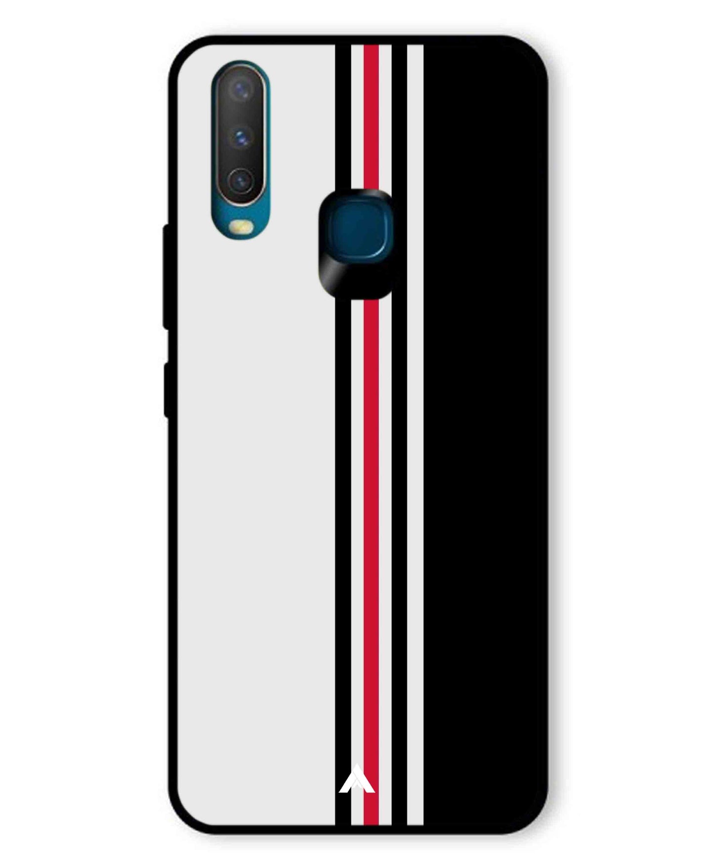 Stripe Pattern 3 Metal Back Cover Phone Case for Vivo U10