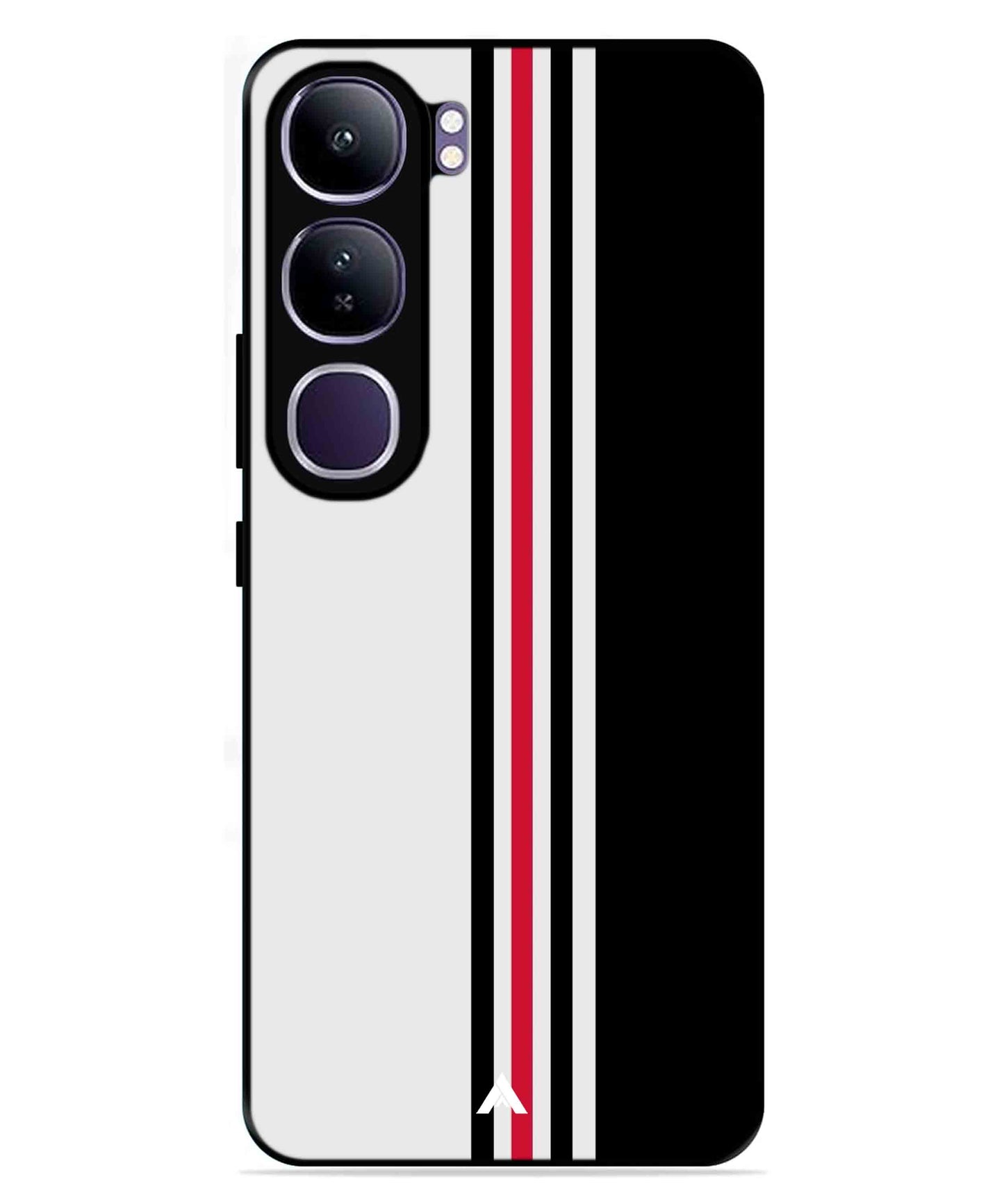 Stripe Pattern 3 Metal Back Cover Phone Case for Vivo Y300
