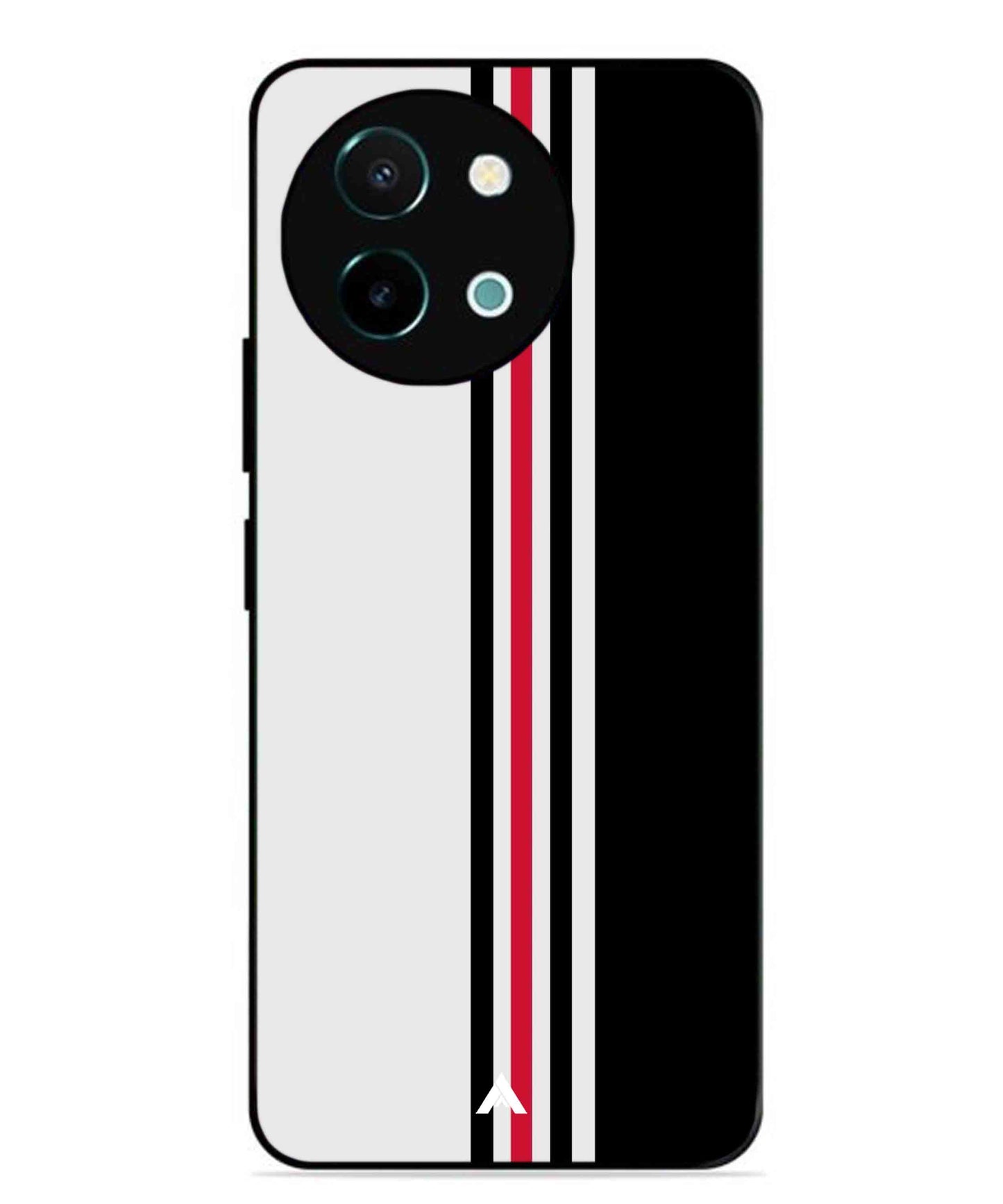 Stripe Pattern 3 Metal Back Cover Phone Case for Vivo Y58