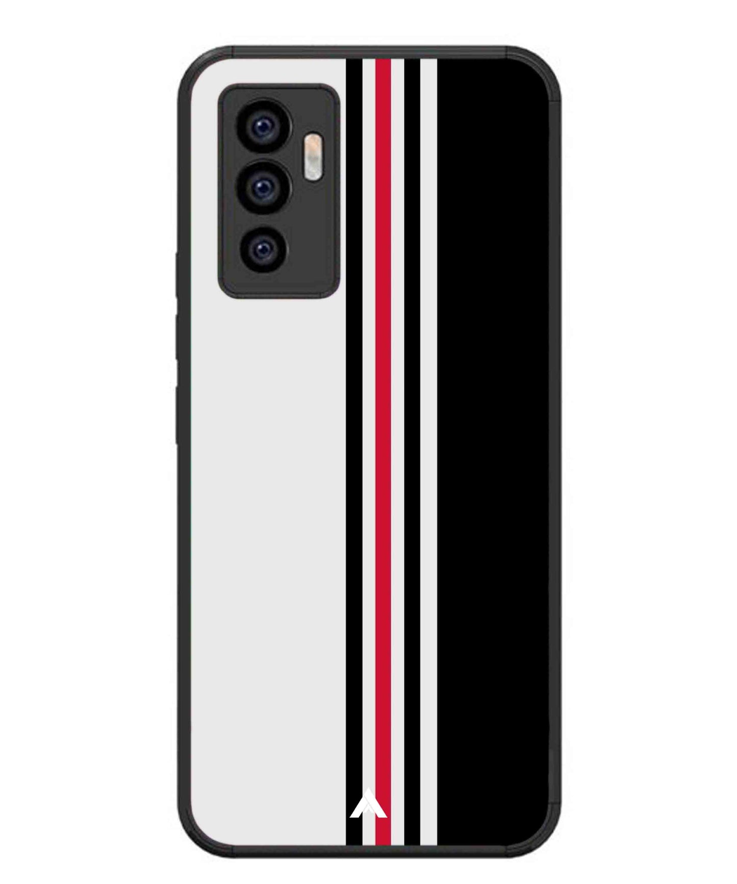 Stripe Pattern 3 Metal Back Cover Phone Case for Vivo v23e