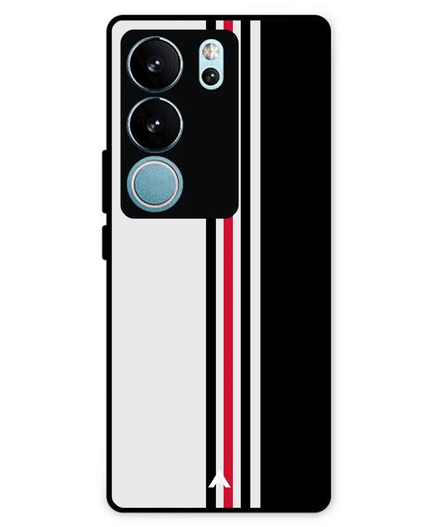 Stripe Pattern 3 Metal Back Cover Phone Case for Vivo v29 Pro