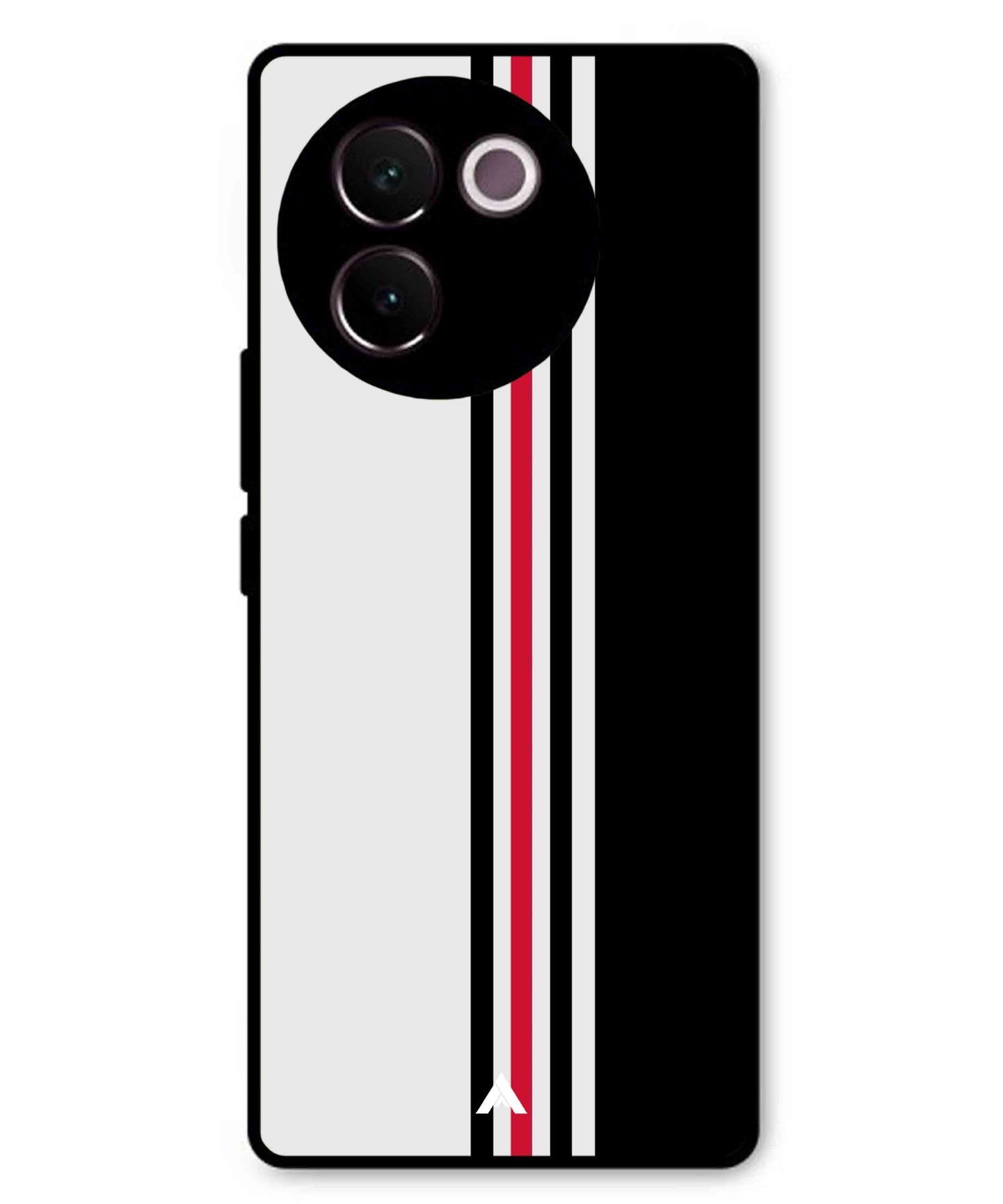 Stripe Pattern 3 Metal Back Cover Phone Case for Vivo v30e