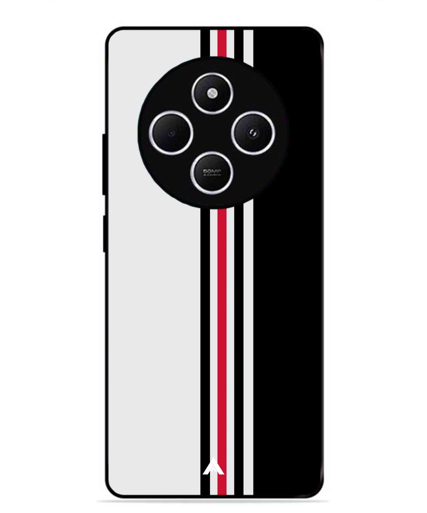 Stripe Pattern 3 Metal Back Cover Phone Case for Xiaomi Redmi A4