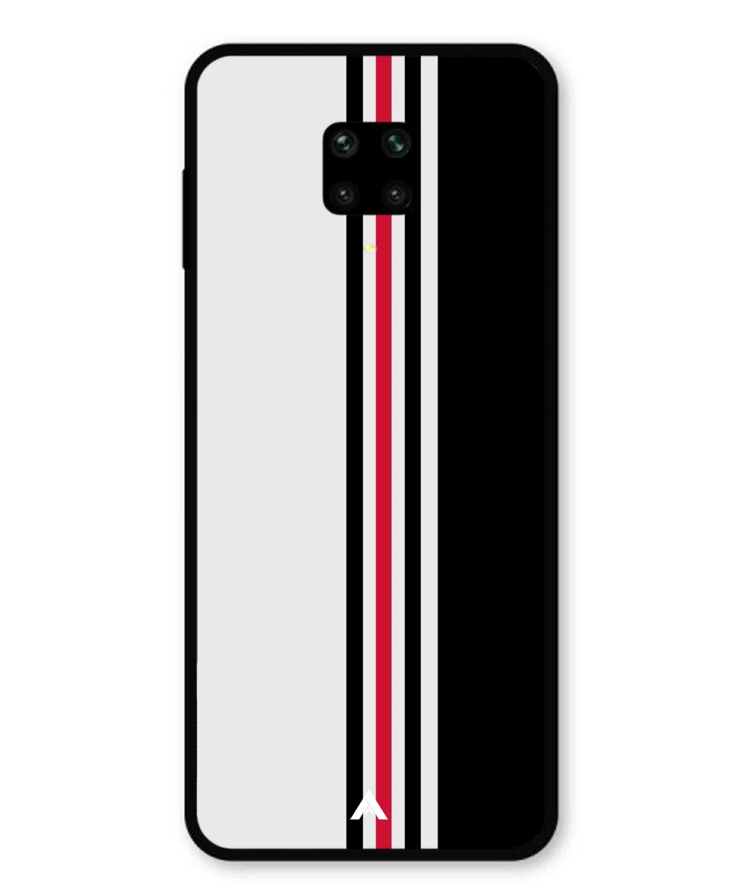 Stripe Pattern 3 Metal Back Cover Phone Case for Xiaomi Redmi Note 9 Pro Max
