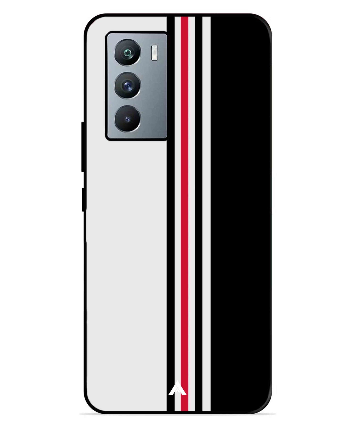 Stripe Pattern 3 Metal Back Cover Phone Case for iQOO 9 SE