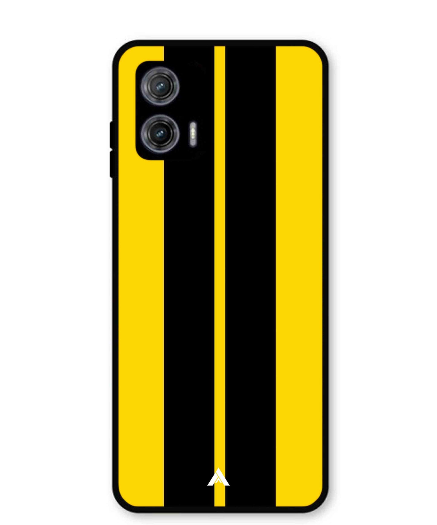 Stripe Pattern 4 Metal Back Cover Phone Case for Moto G73