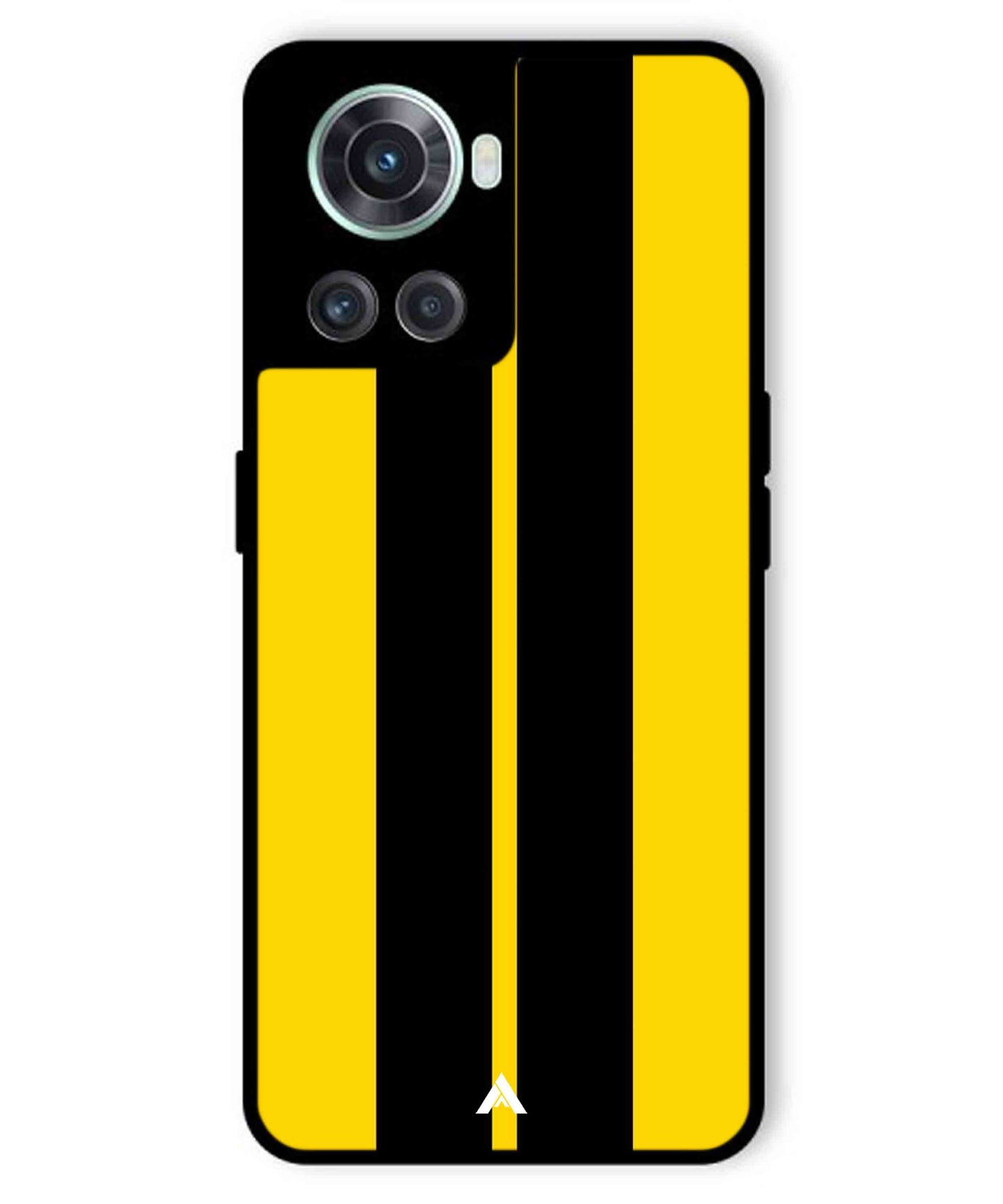 Stripe Pattern 4 Metal Back Cover Phone Case for Oneplus 10R