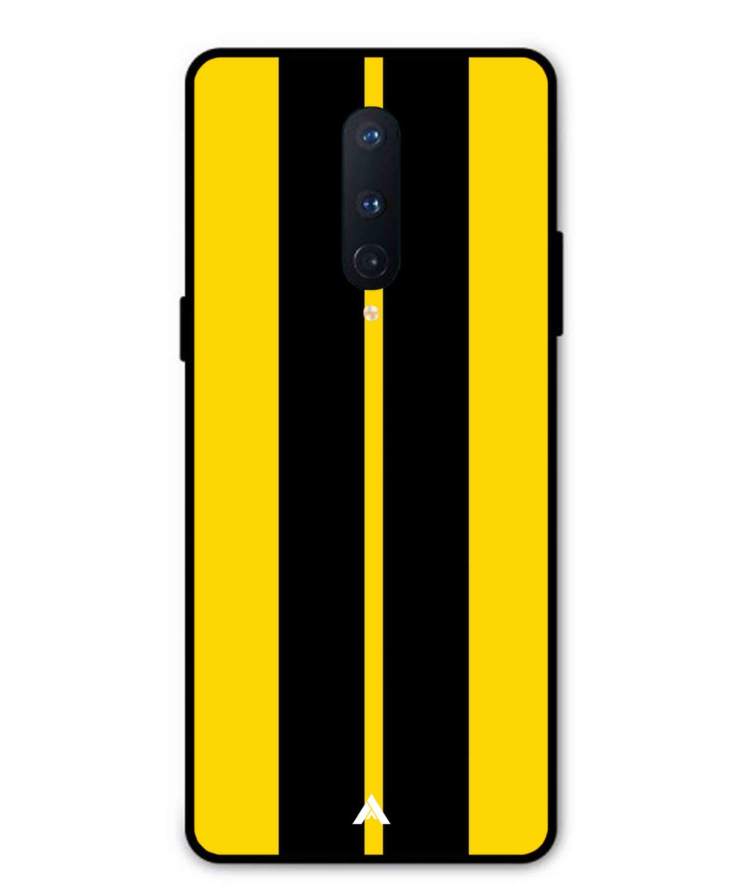 Stripe Pattern 4 Metal Back Cover Phone Case for Oneplus 8