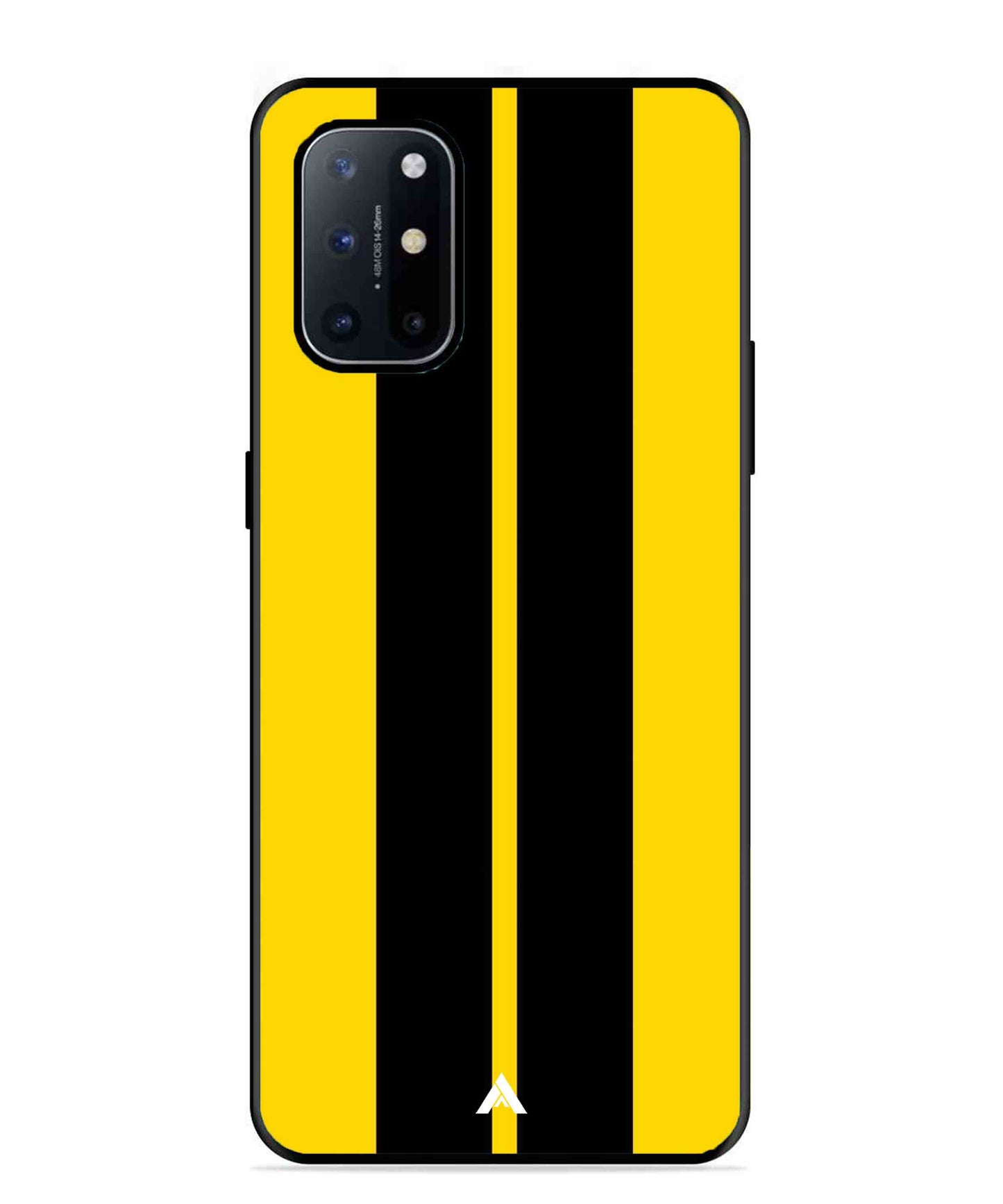 Stripe Pattern 4 Metal Back Cover Phone Case for Oneplus 8T