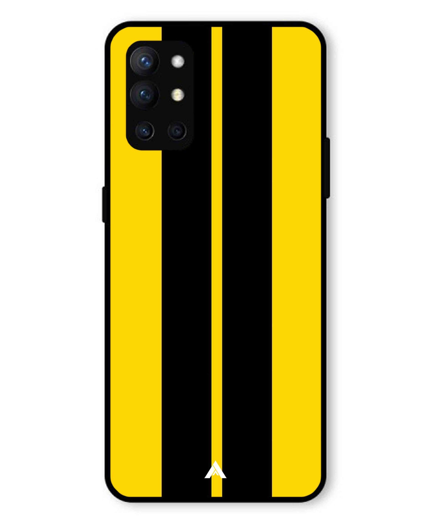 Stripe Pattern 4 Metal Back Cover Phone Case for Oneplus 9R