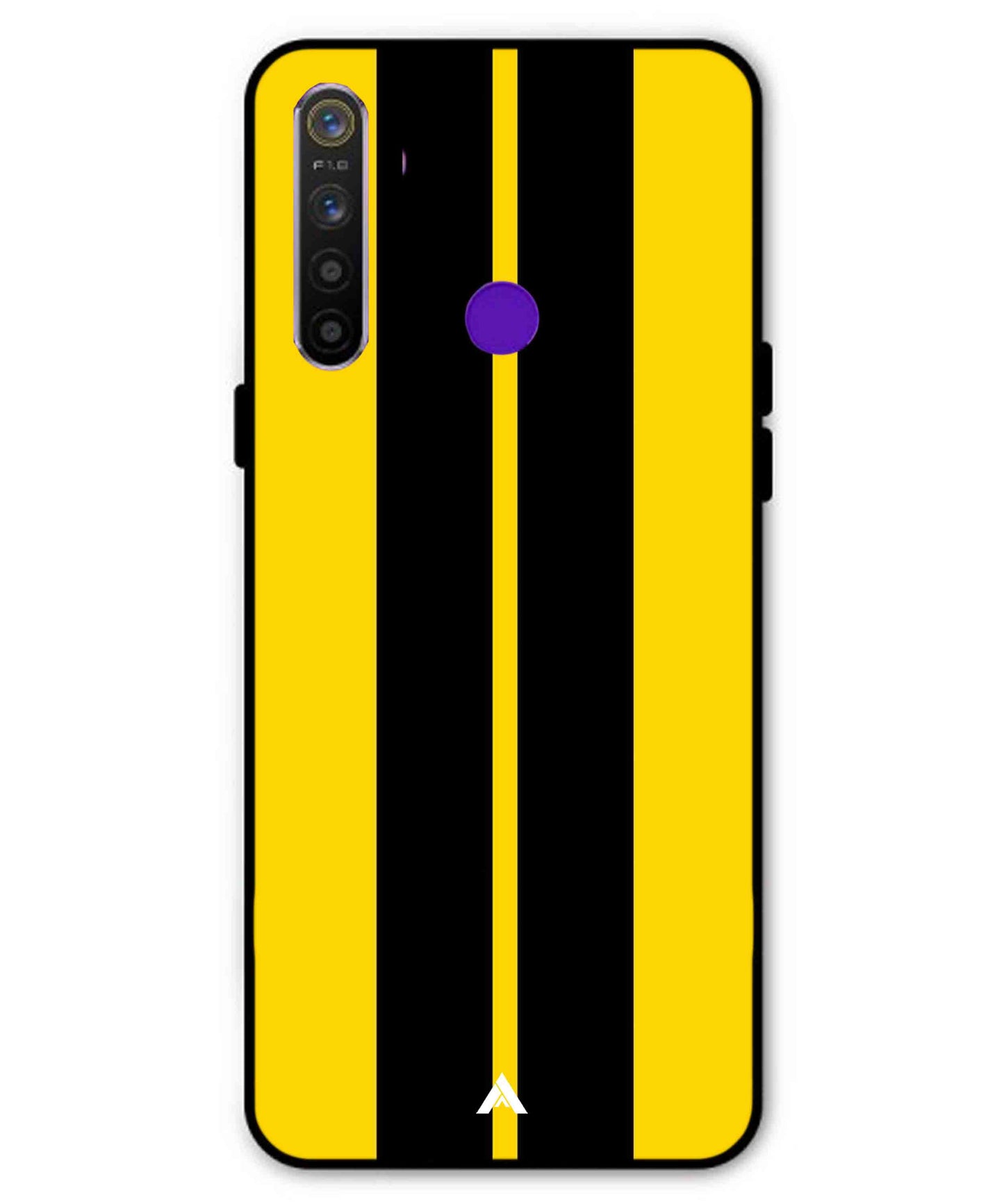 Stripe Pattern 4 Metal Back Cover Phone Case for Realme 5