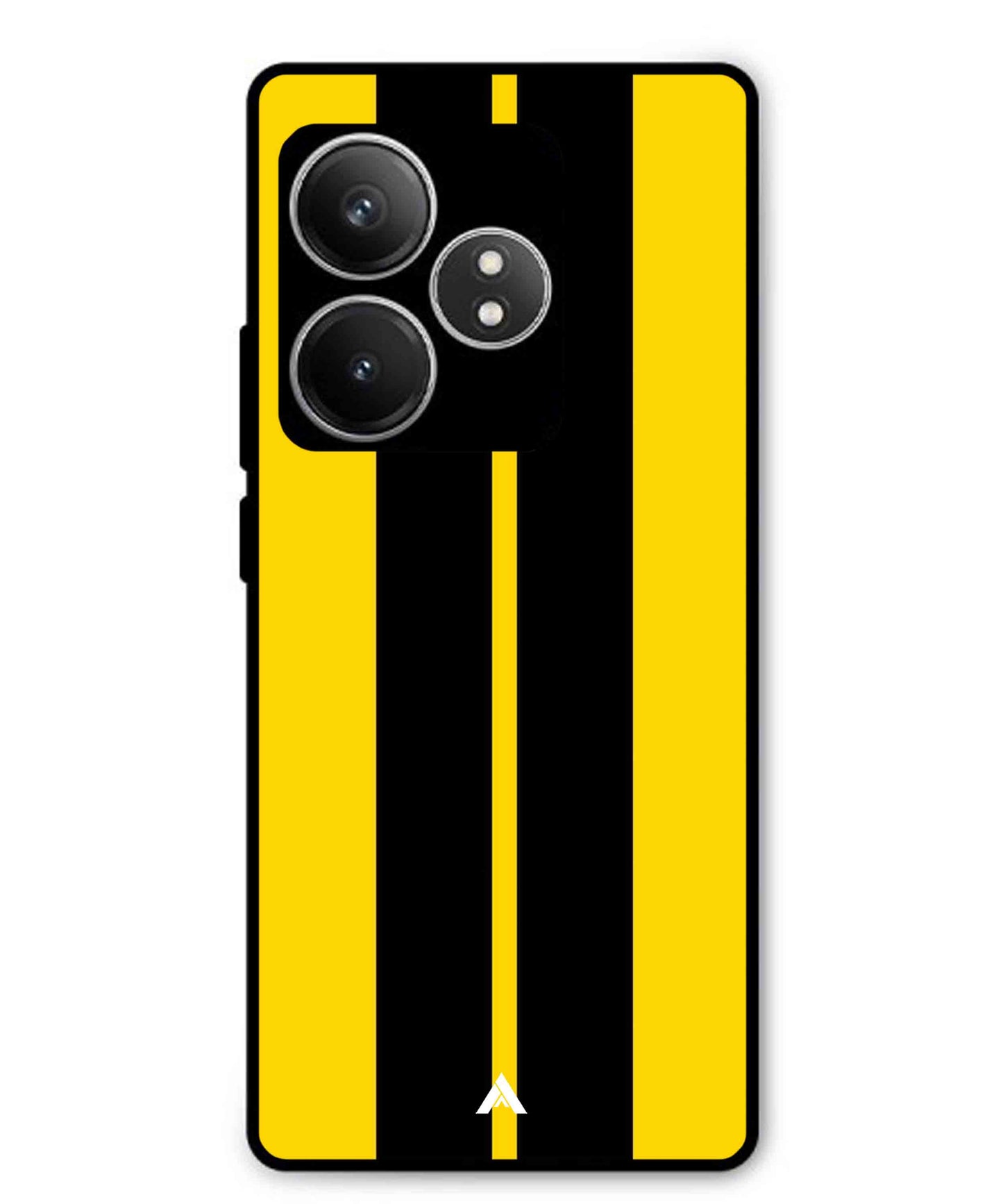 Stripe Pattern 4 Metal Back Cover Phone Case for Realme GT 6T