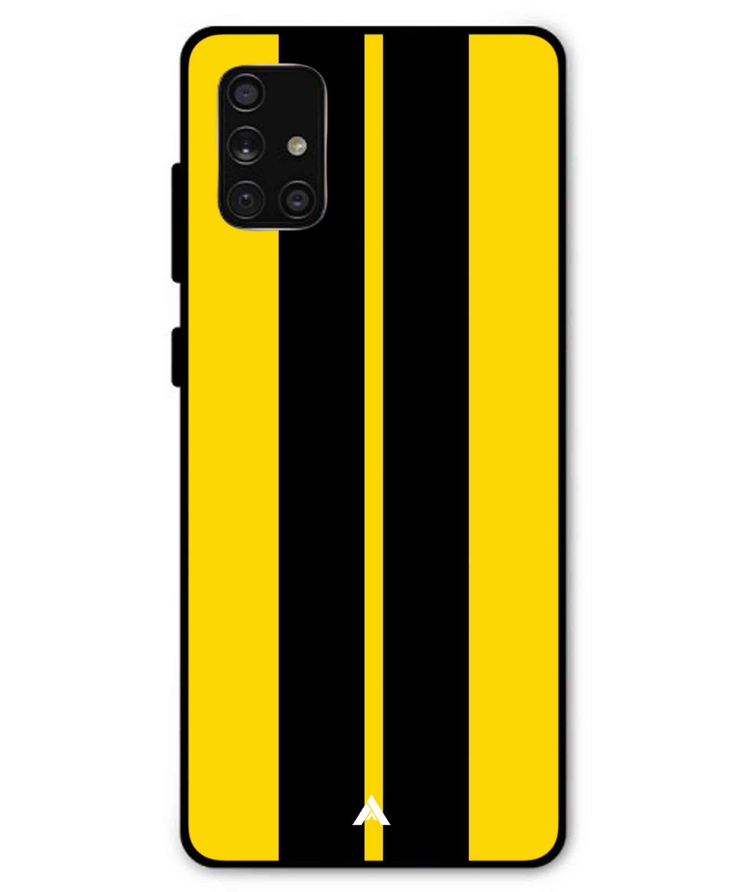 Stripe Pattern 4 Metal Back Cover Phone Case for Samsung Galaxy A71
