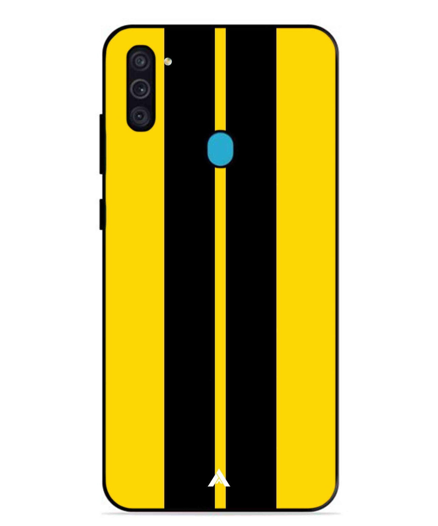 Stripe Pattern 4 Metal Back Cover Phone Case for Samsung Galaxy F11