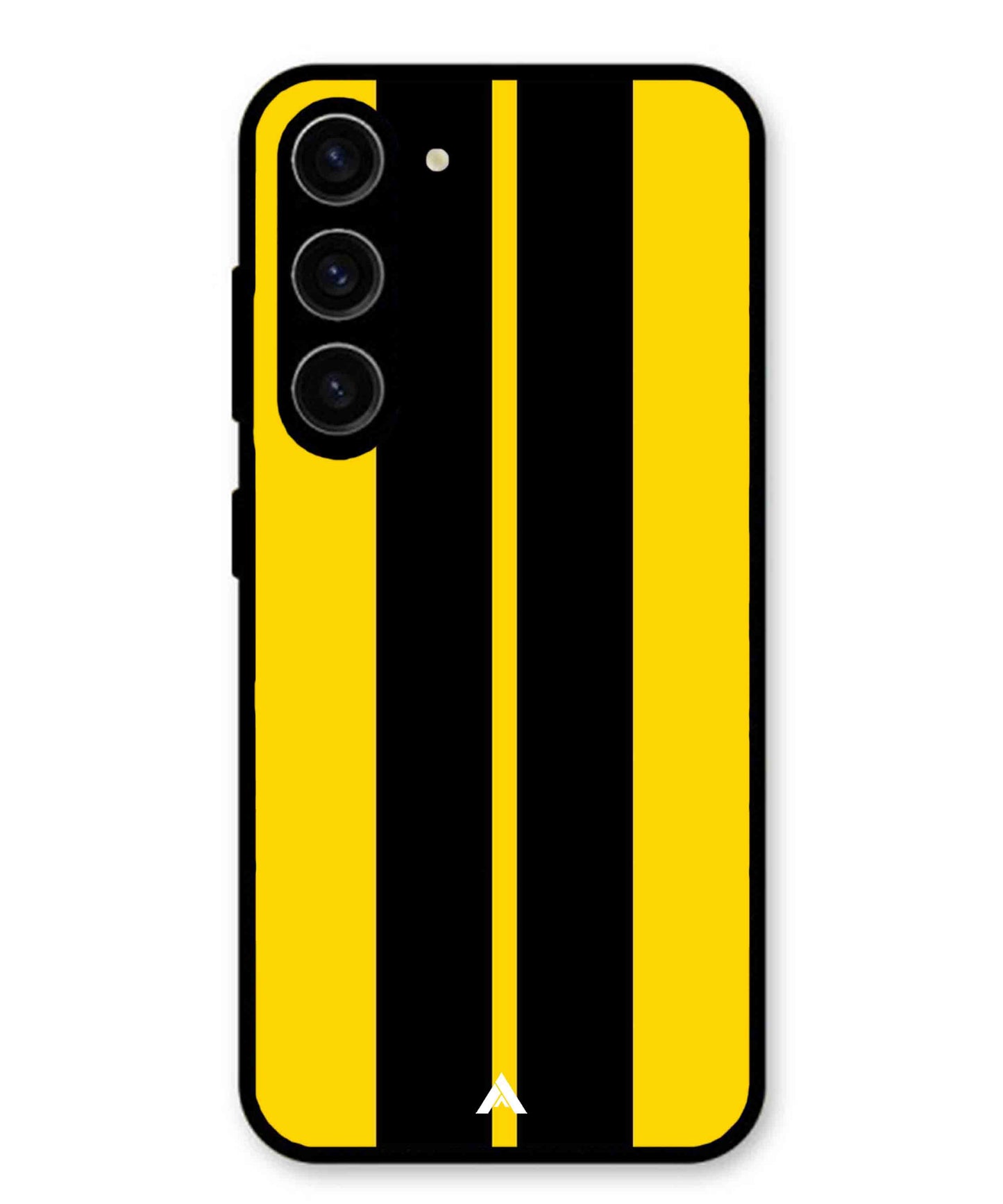Stripe Pattern 4 Metal Back Cover Phone Case for Samsung Galaxy S23